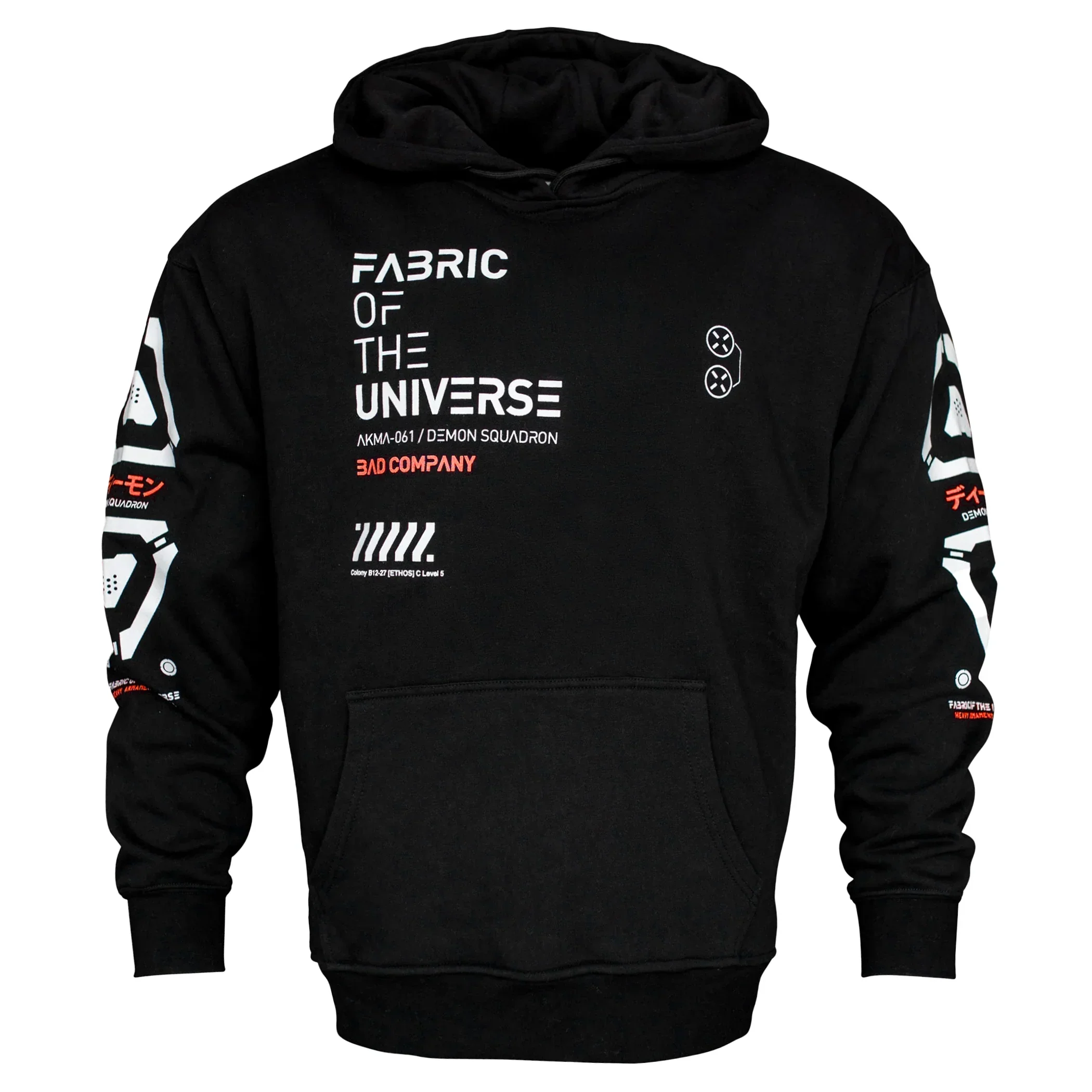 AKMA-061 Black Red Hoodie - Image 2