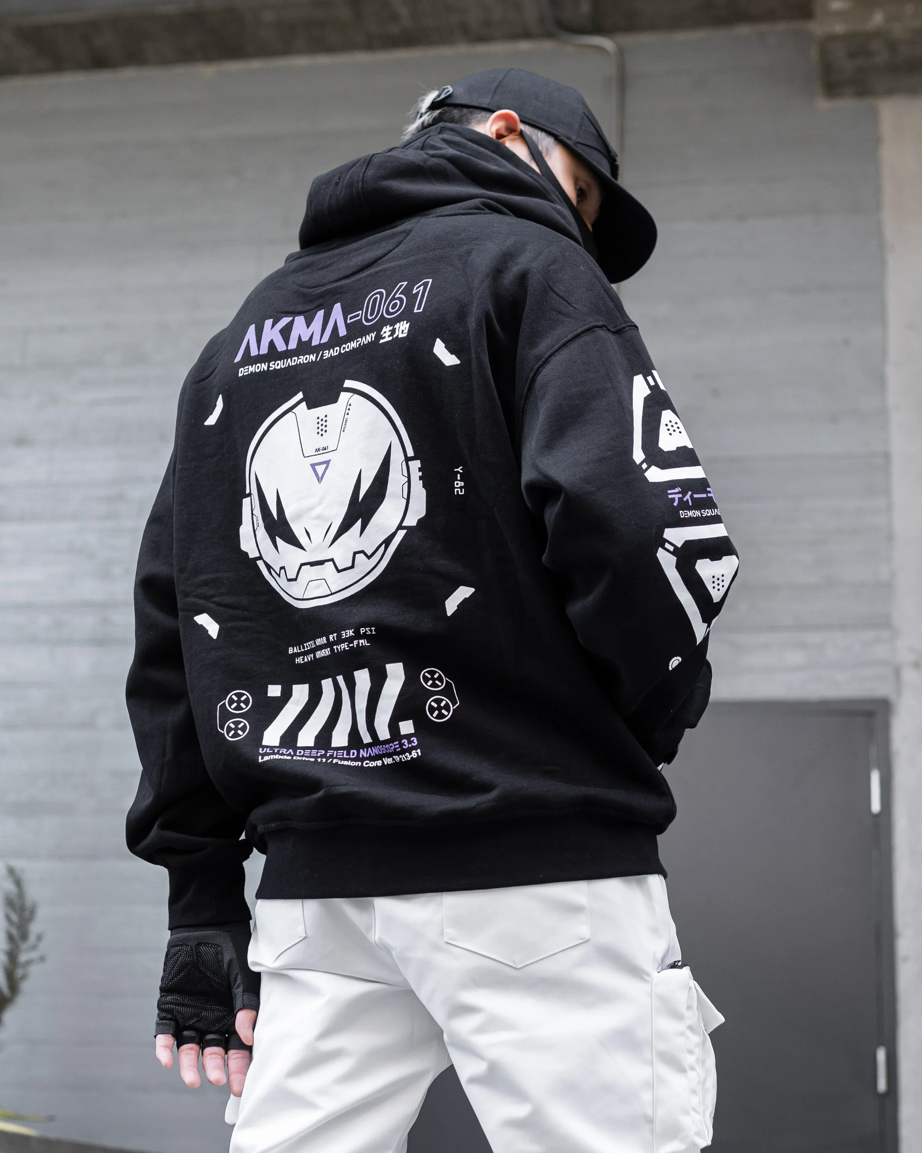 AKMA-061 PR Black Zip Hoodie - Image 3