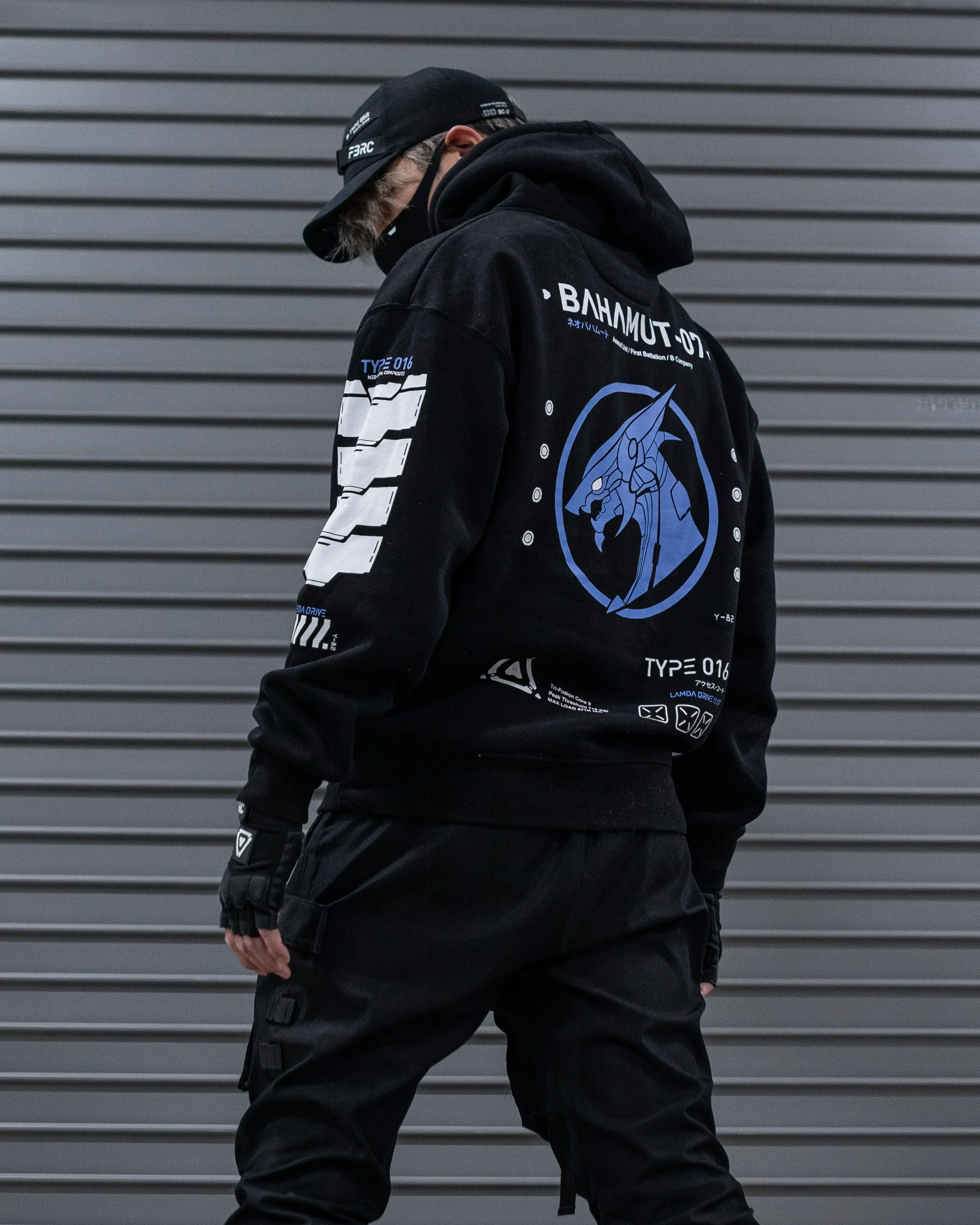 Bahamut-07 BL Black Hoodie - Image 3