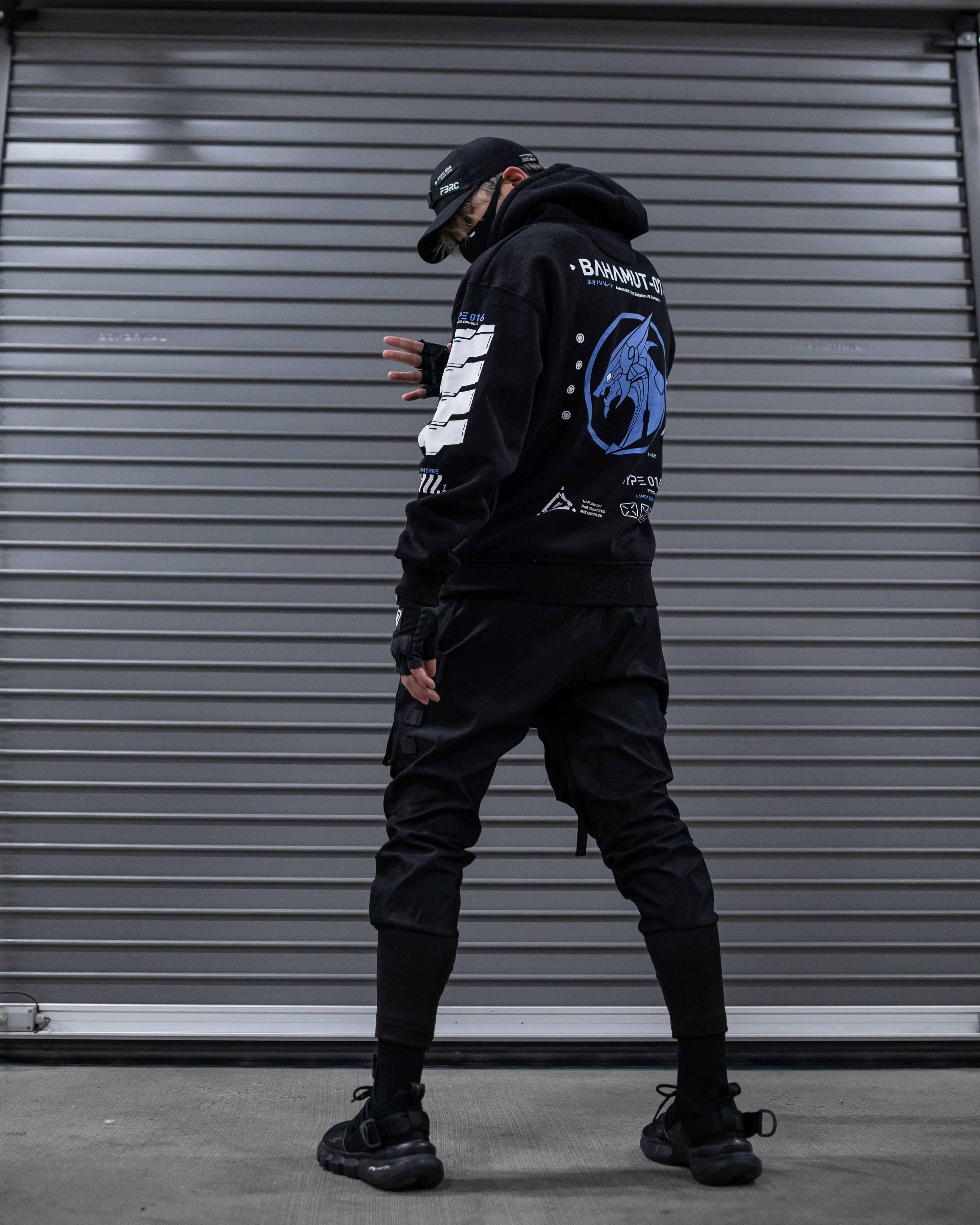 Bahamut-07 BL Black Hoodie - Image 4