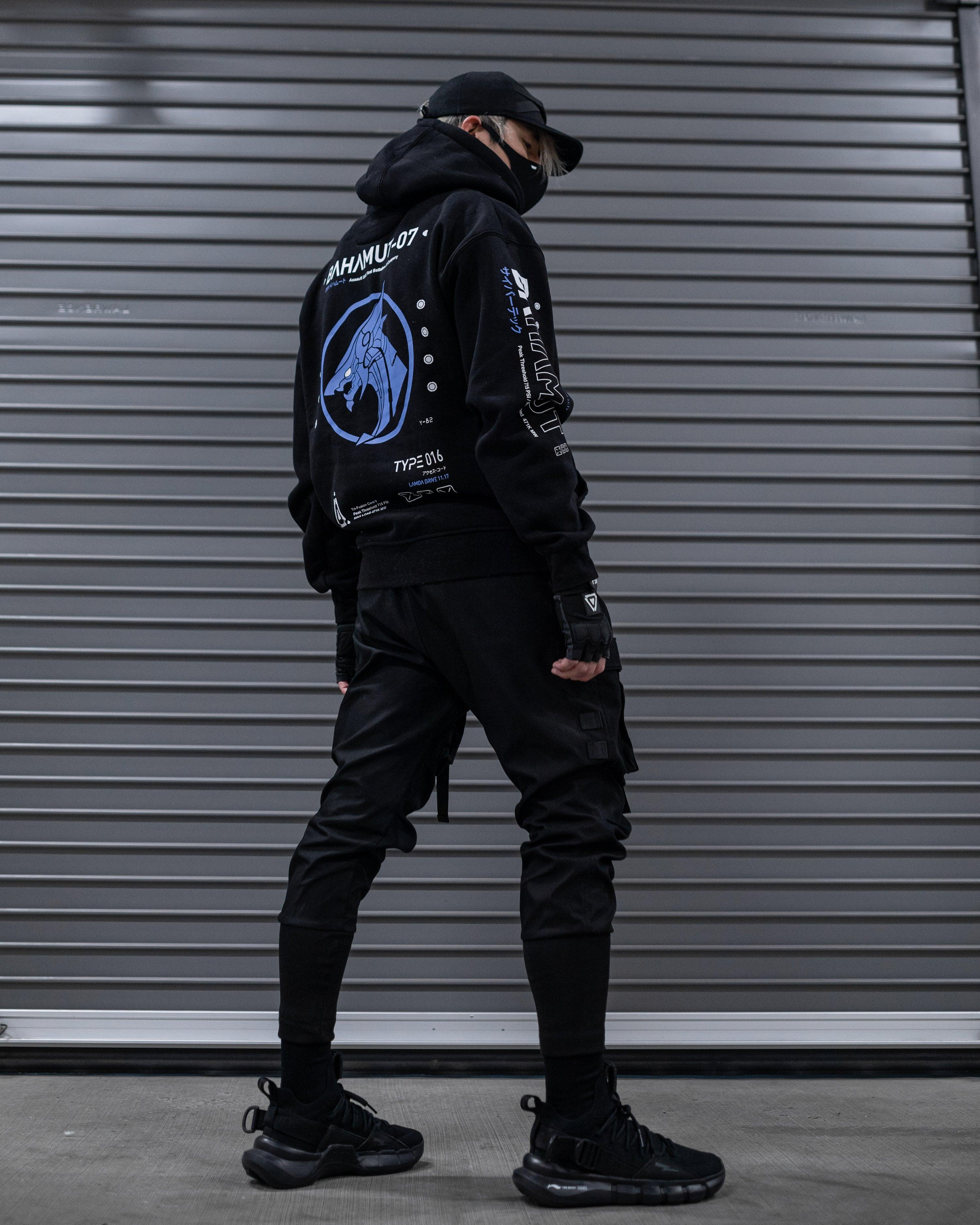 Bahamut-07 BL Black Hoodie - Image 5