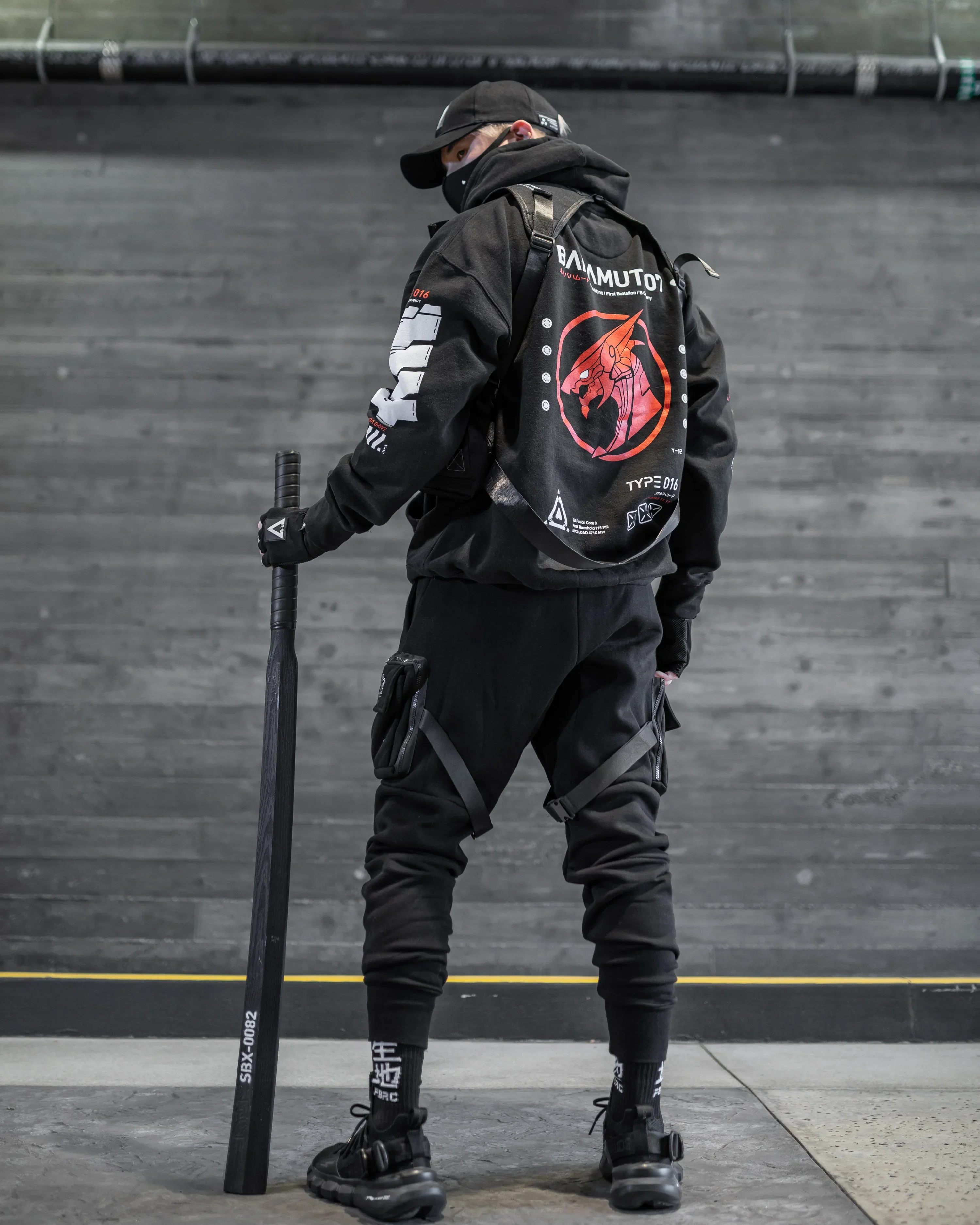 Bahamut-07 RD Black Hoodie - Image 4