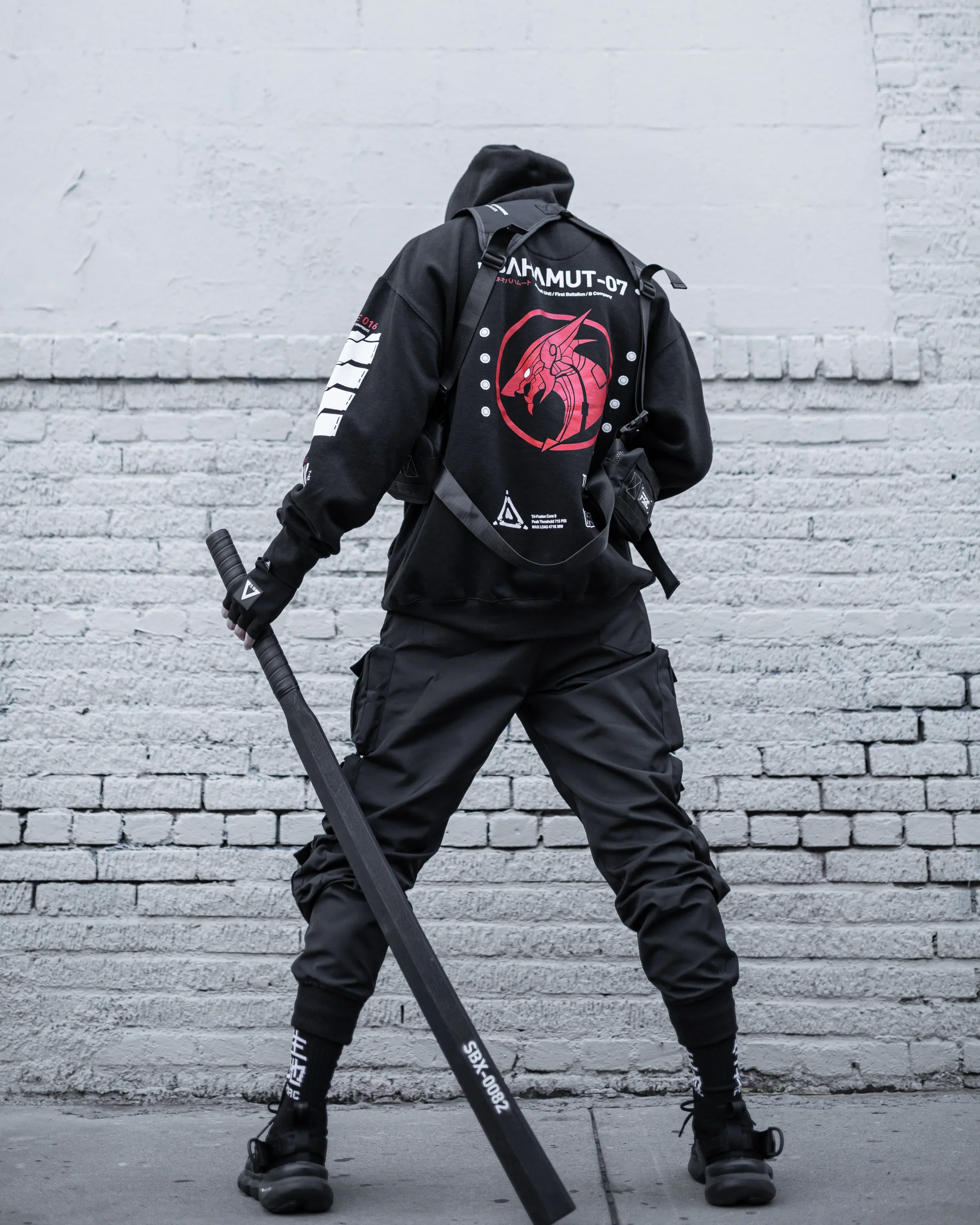 Bahamut-07 RD Black Hoodie - Image 6