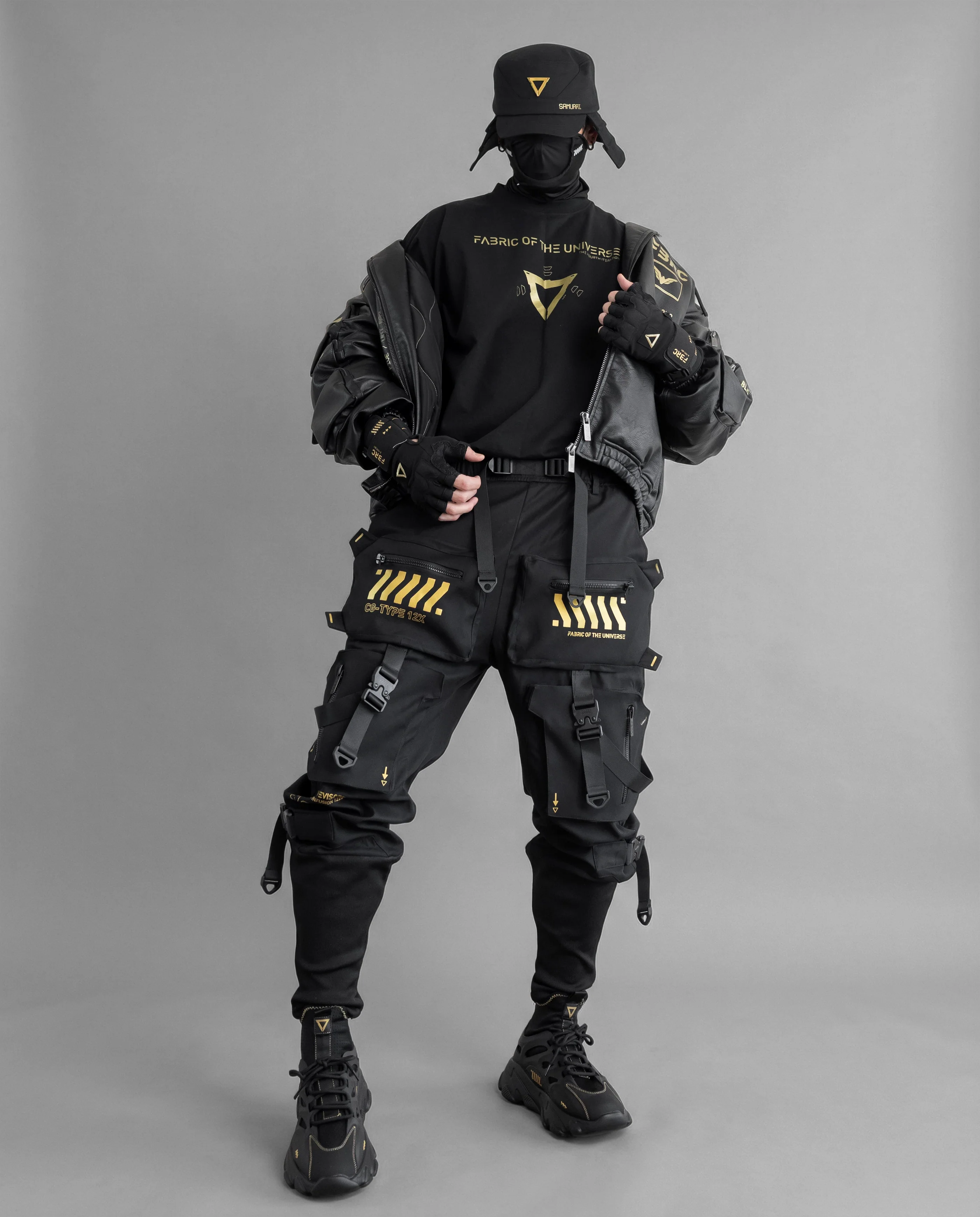 BLC-Type 070 Black Gold Leather Jacket - Image 7