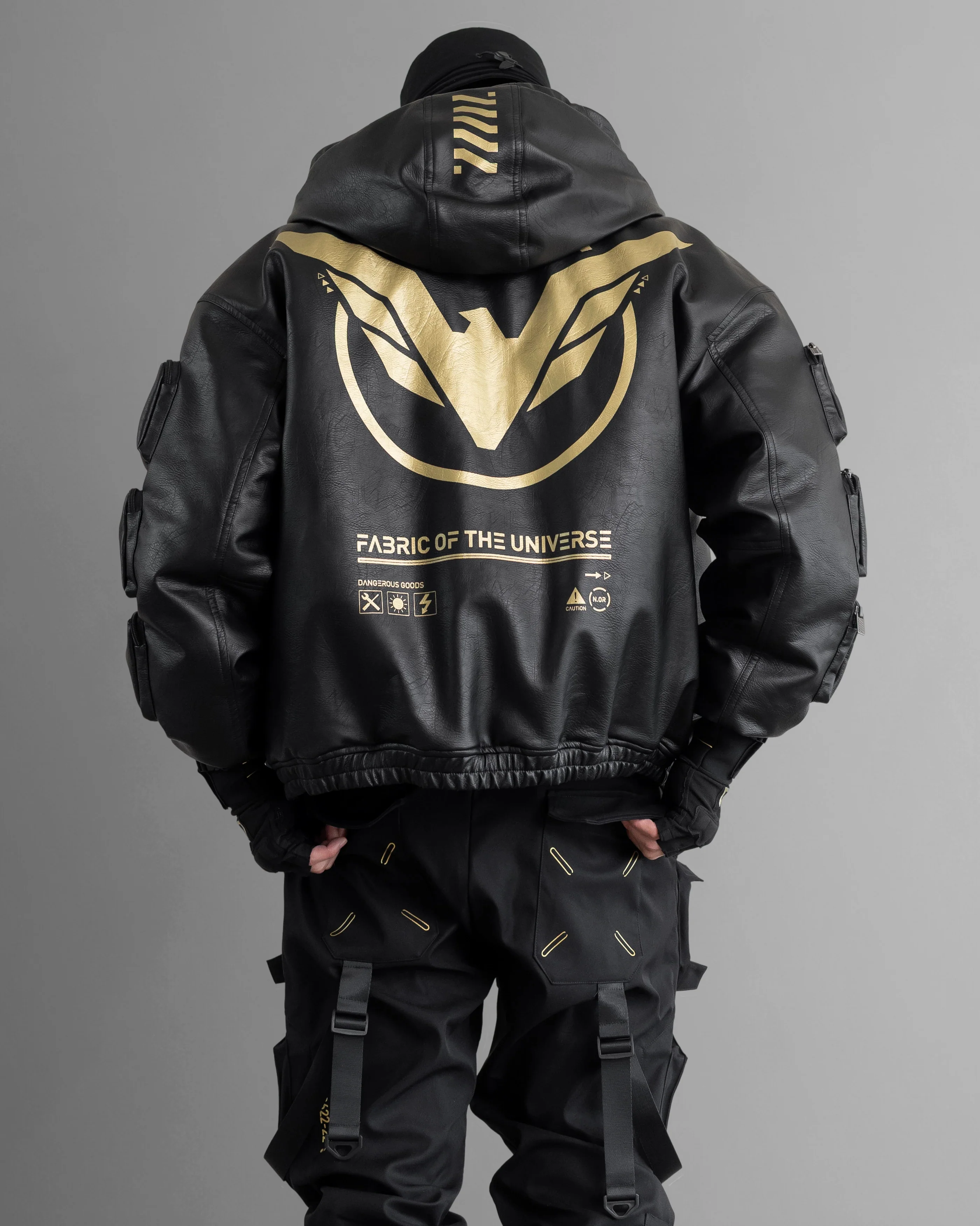 BLC-Type 070 Black Gold Leather Jacket - Image 9