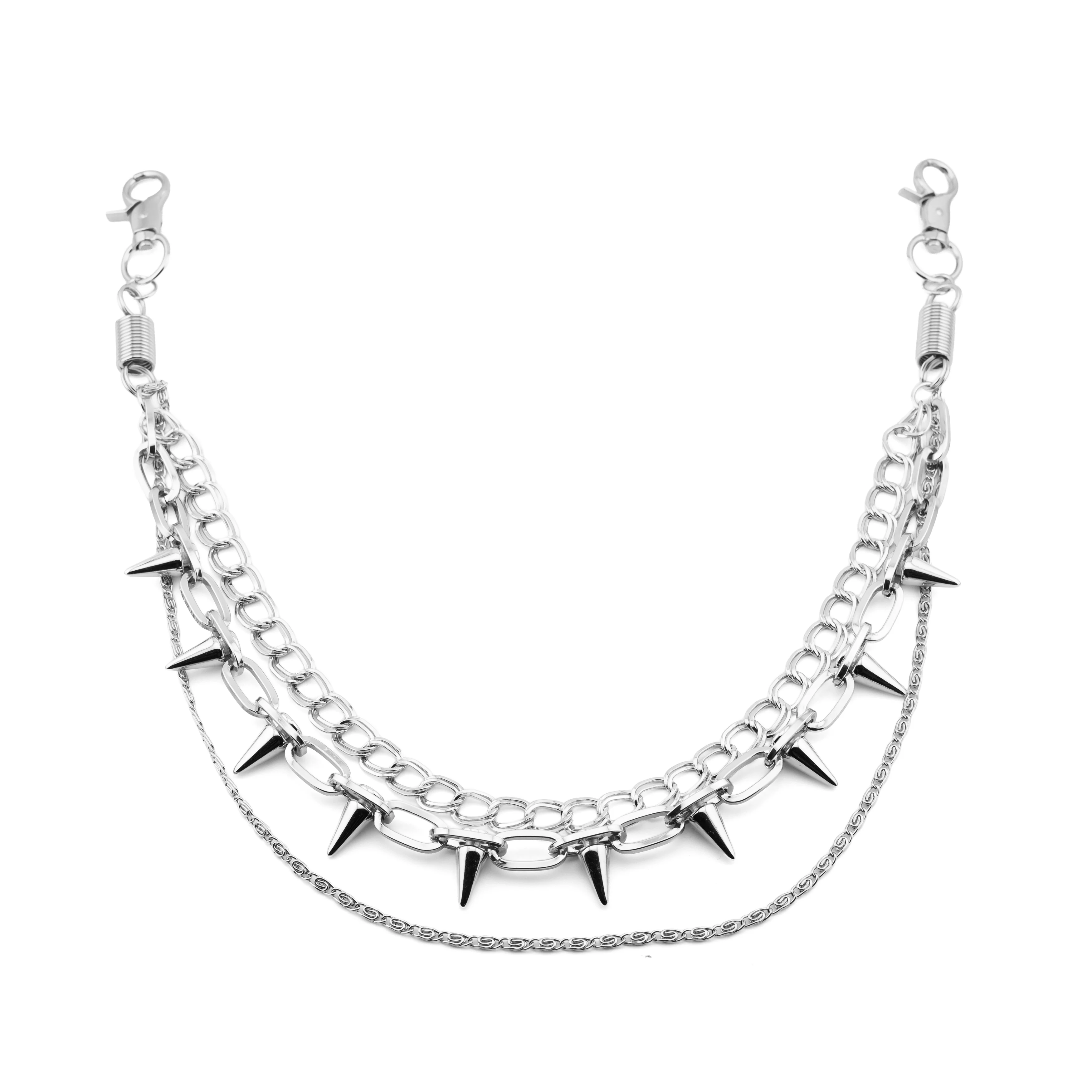 Bullet Spike Silver Waist Chain