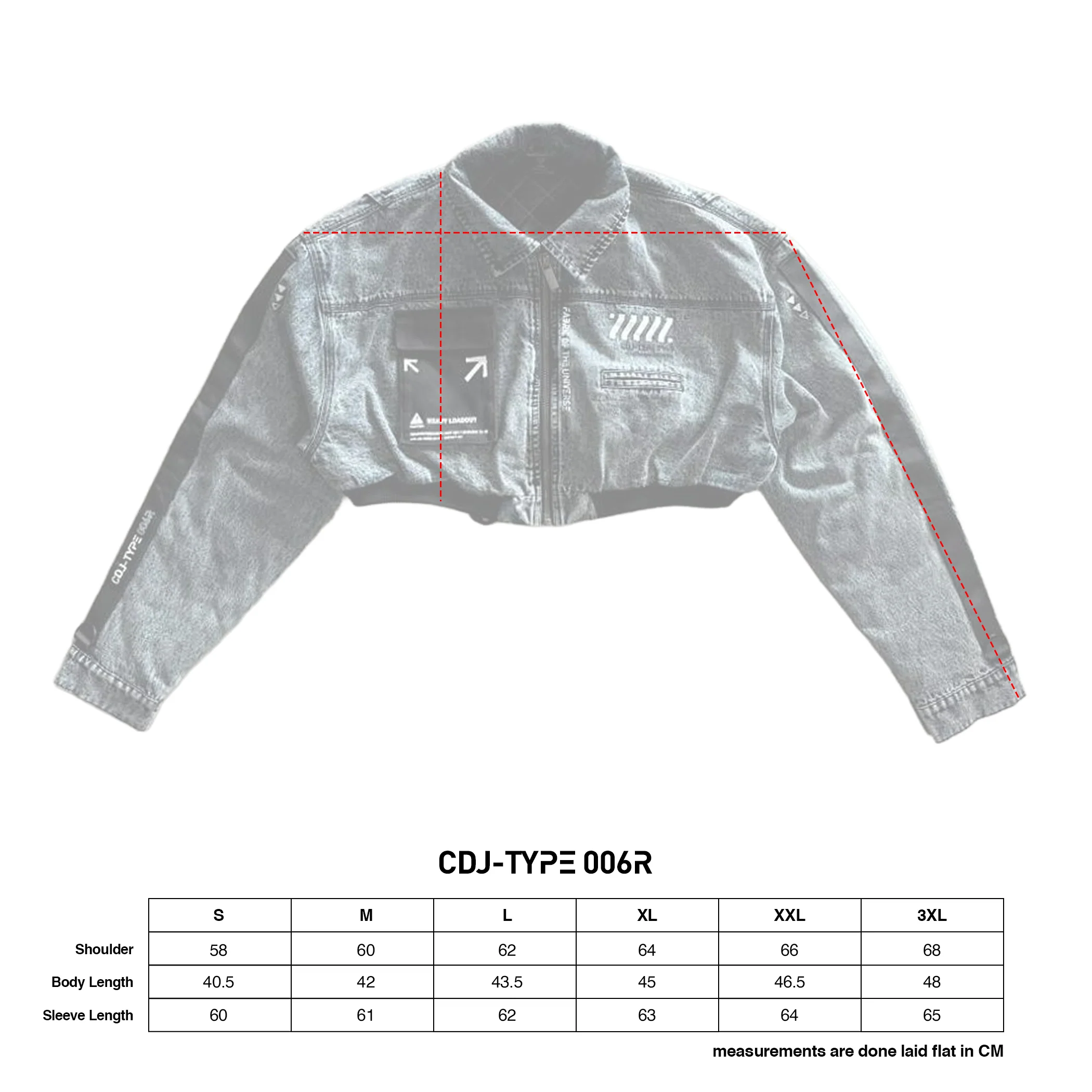 CDJ-Type 006R Acid Denim Crop Bomber - Image 13