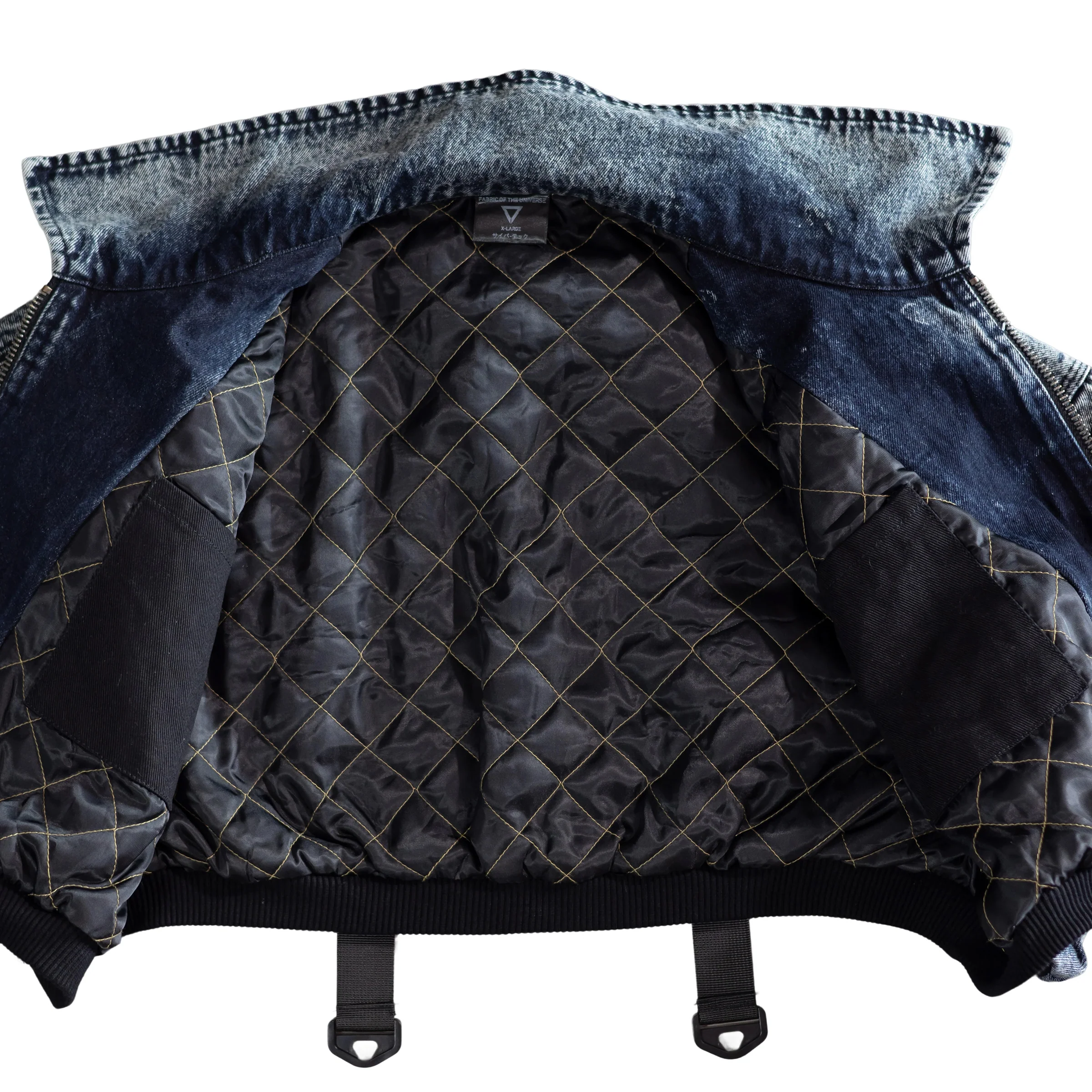 CDJ-Type 006R Acid Denim Crop Bomber - Image 5