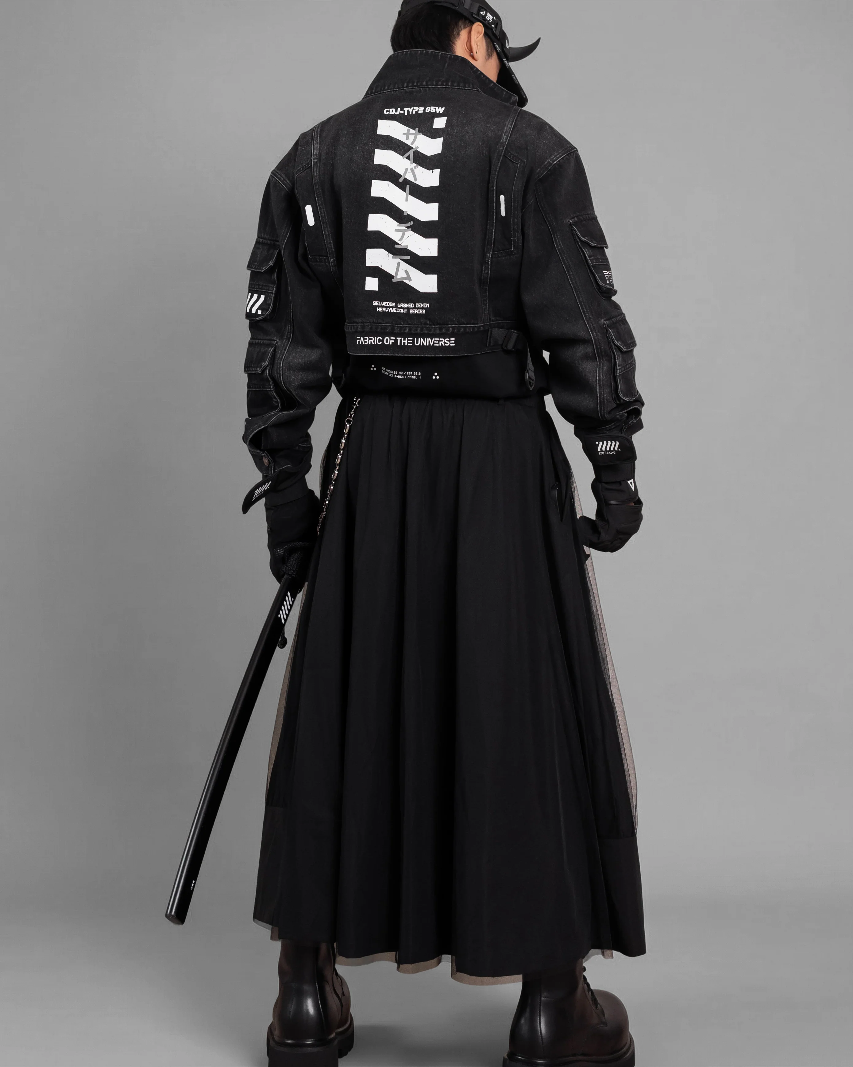 CDJ-Type 05W Black Crop Denim Jacket - Image 10