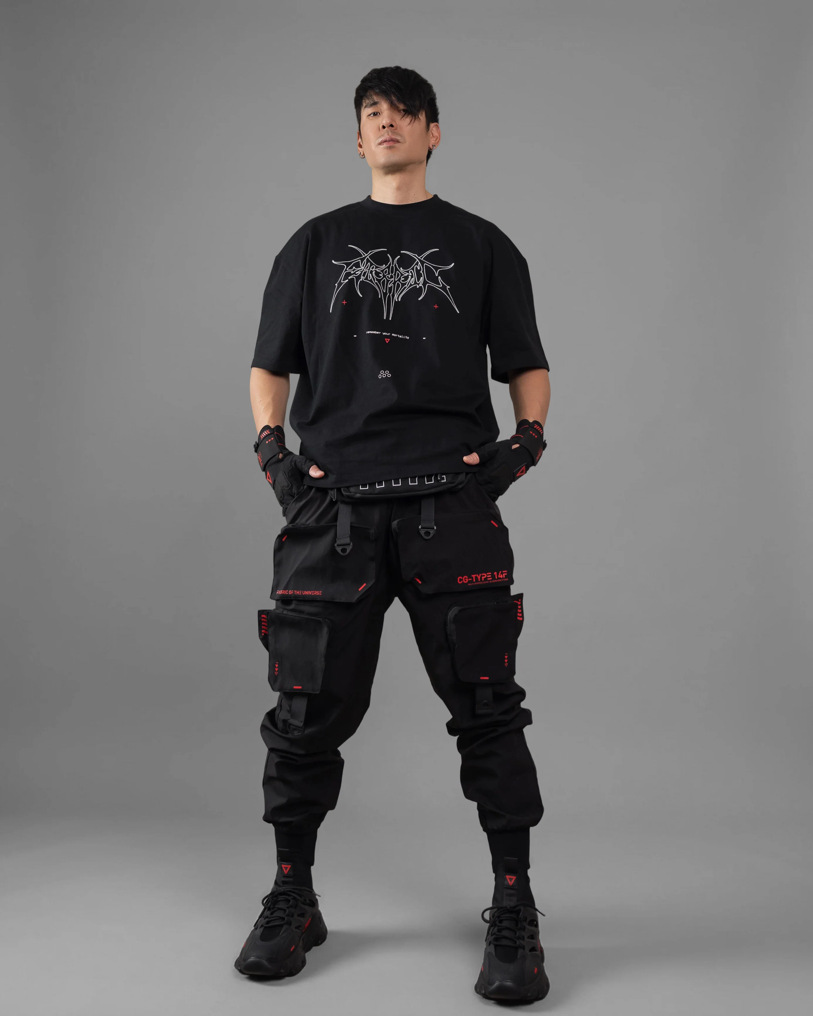 CG-Type 14F Black Red LW Cargo Pants - Image 8