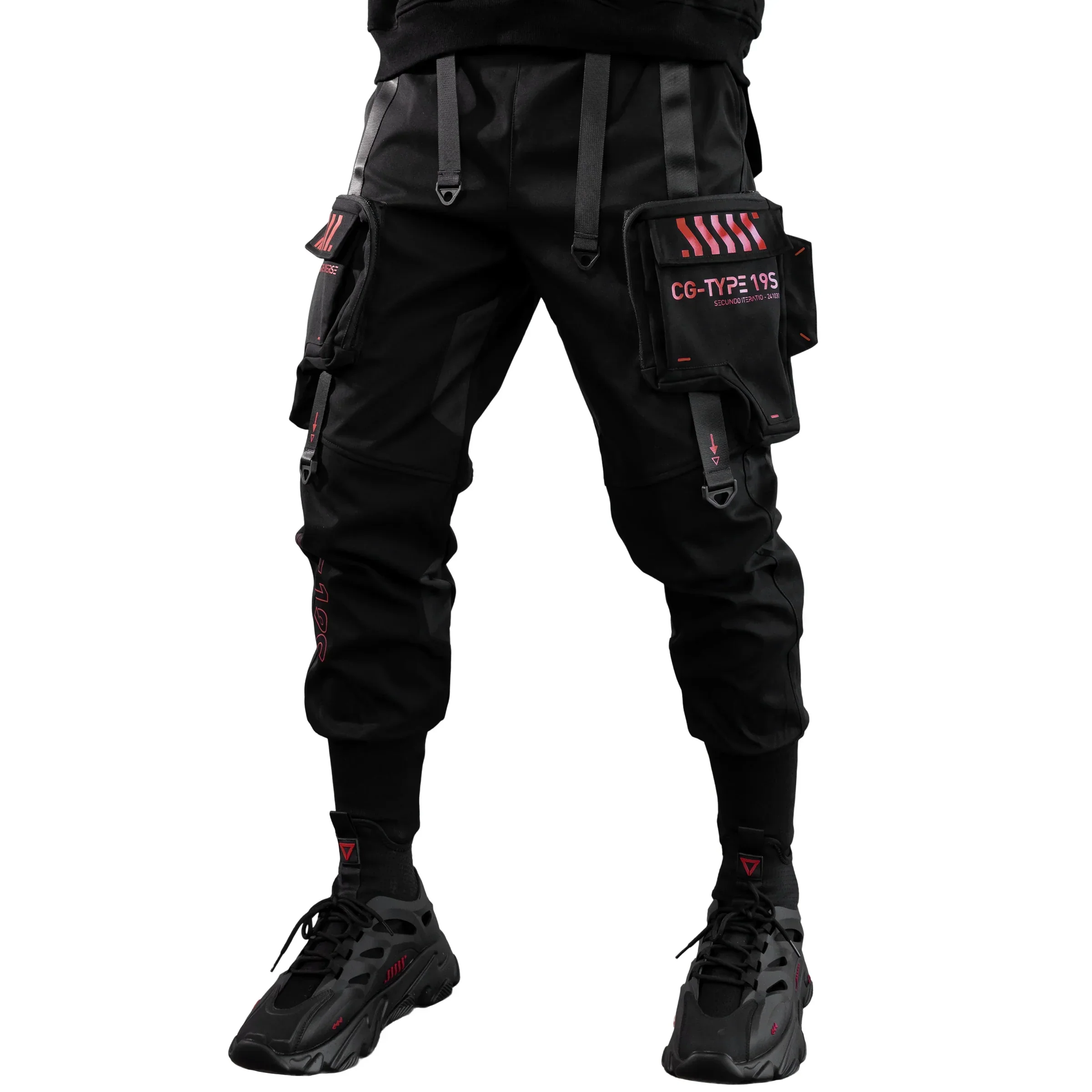CG-Type 19S Black Red Cargo Pants - Image 3