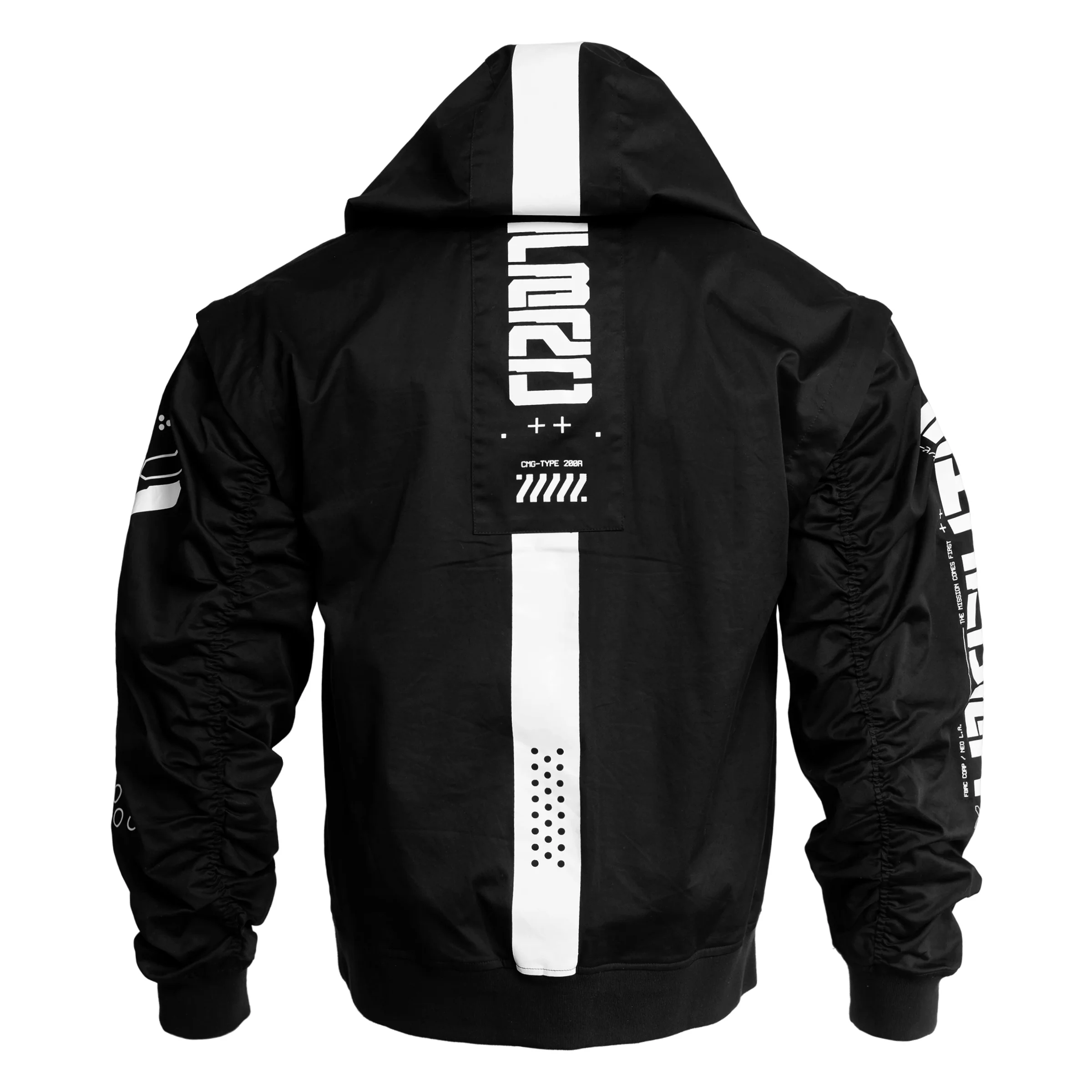 CMG-Type 200R Black Convertible Hoodie