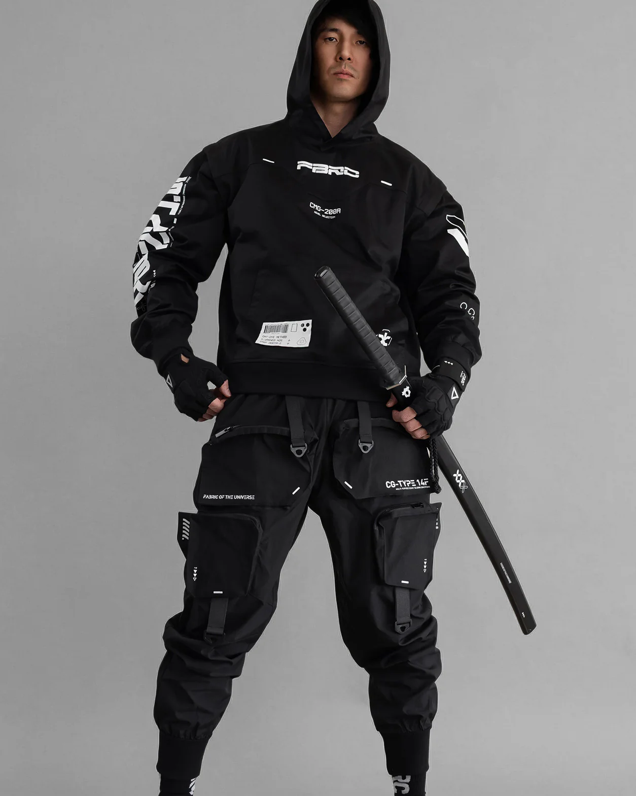 CMG-Type 200R Black Convertible Hoodie - Image 13