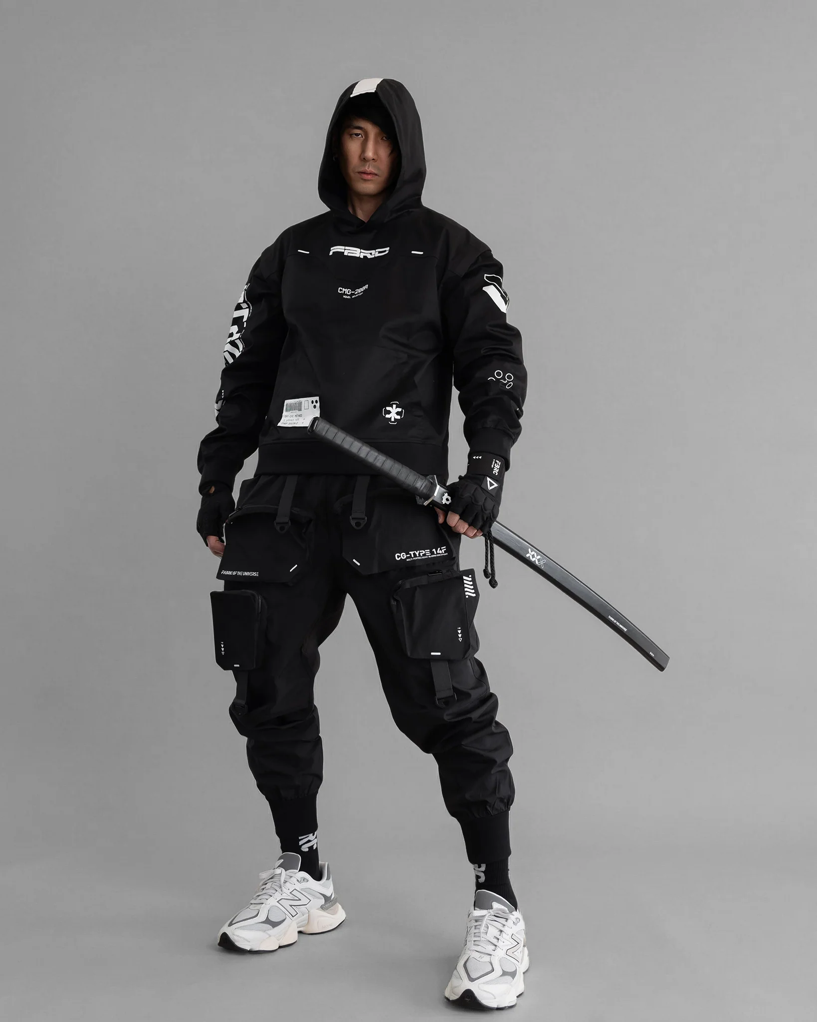 CMG-Type 200R Black Convertible Hoodie - Image 15