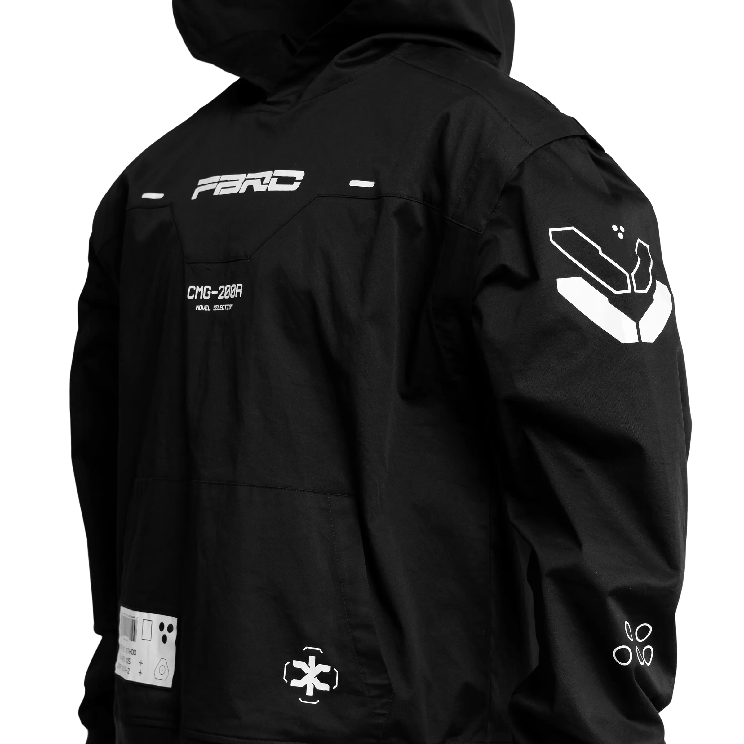 CMG-Type 200R Black Convertible Hoodie - Image 4