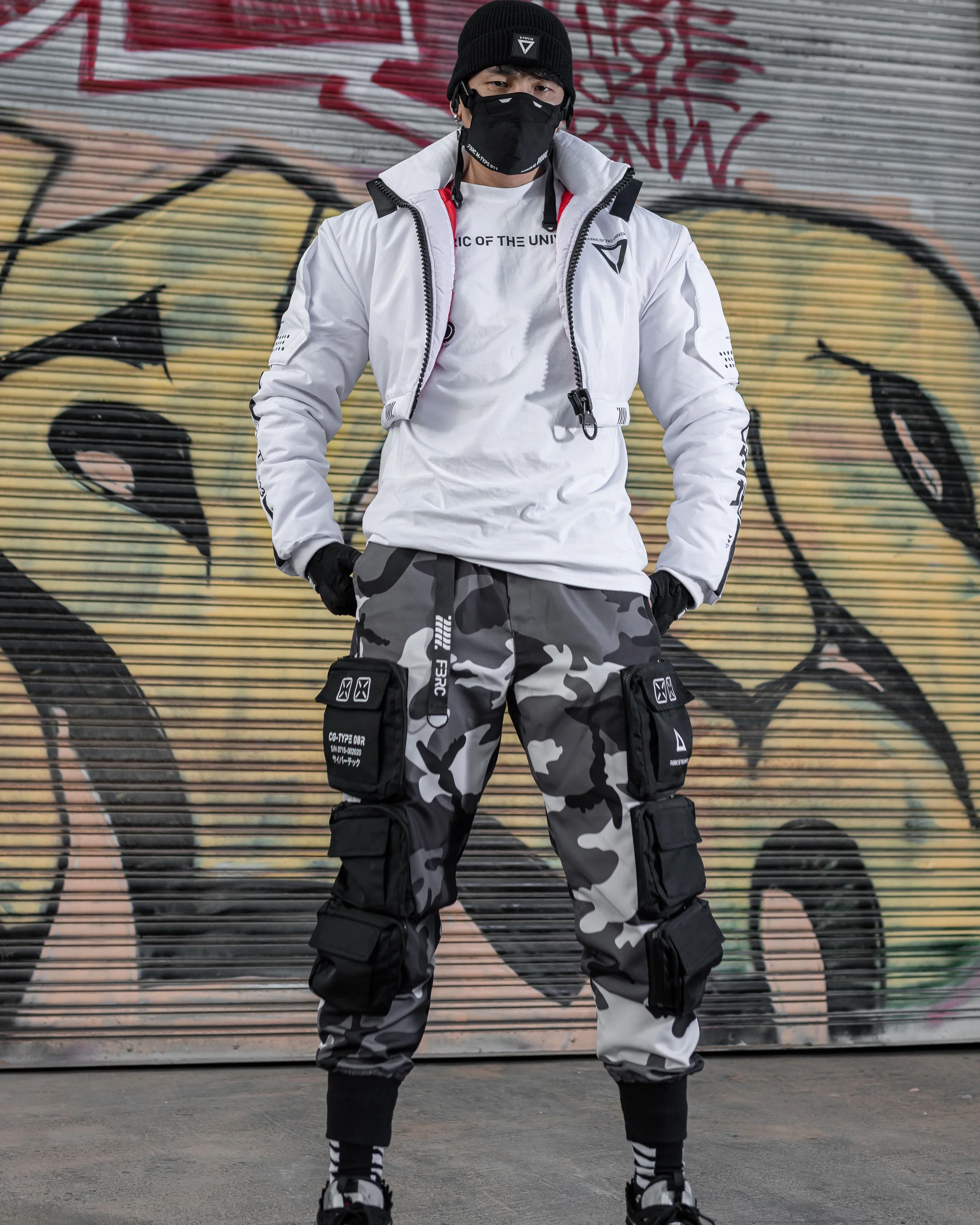 CRB-003 White Crop Bomber Jacket - Image 8