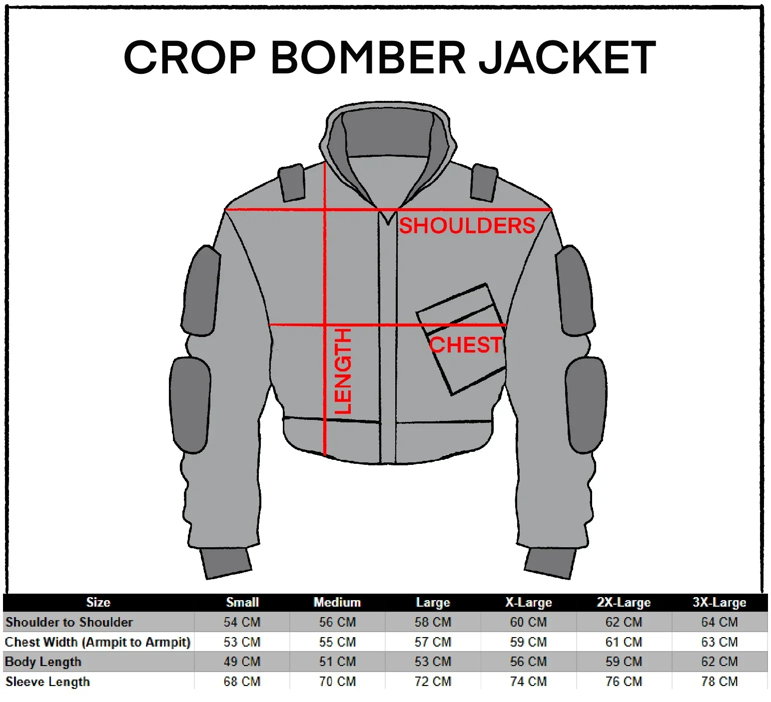 CRB-004 Black Crop Bomber Jacket - Image 10