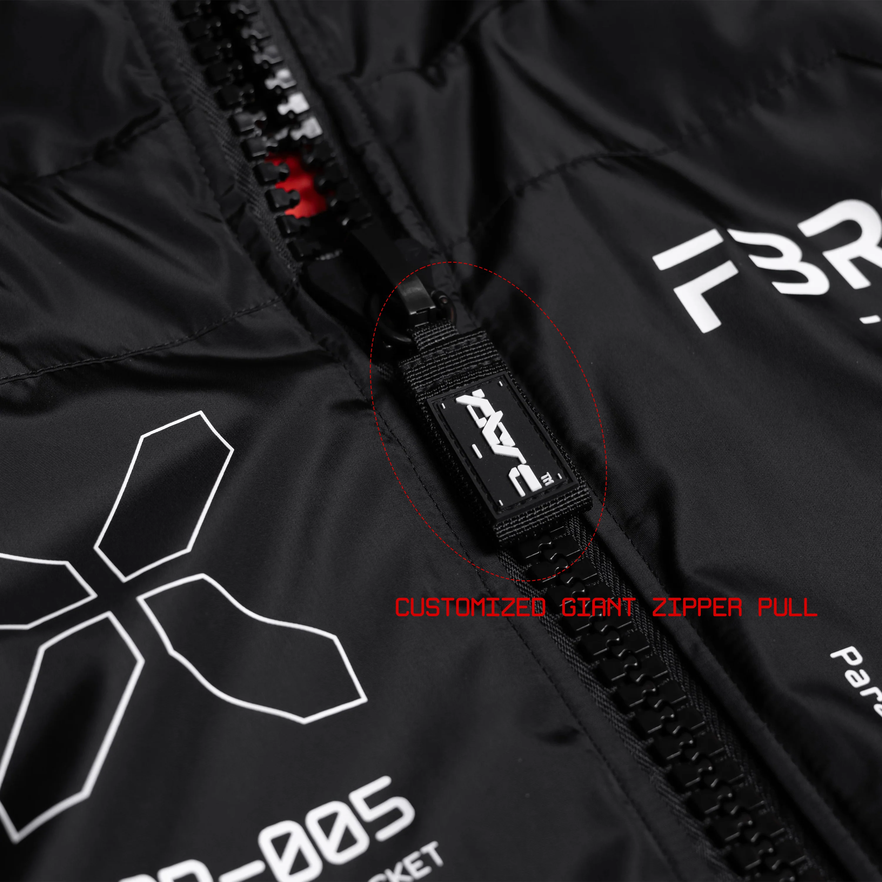 CRB-005 Black Crop Bomber Jacket - Image 3