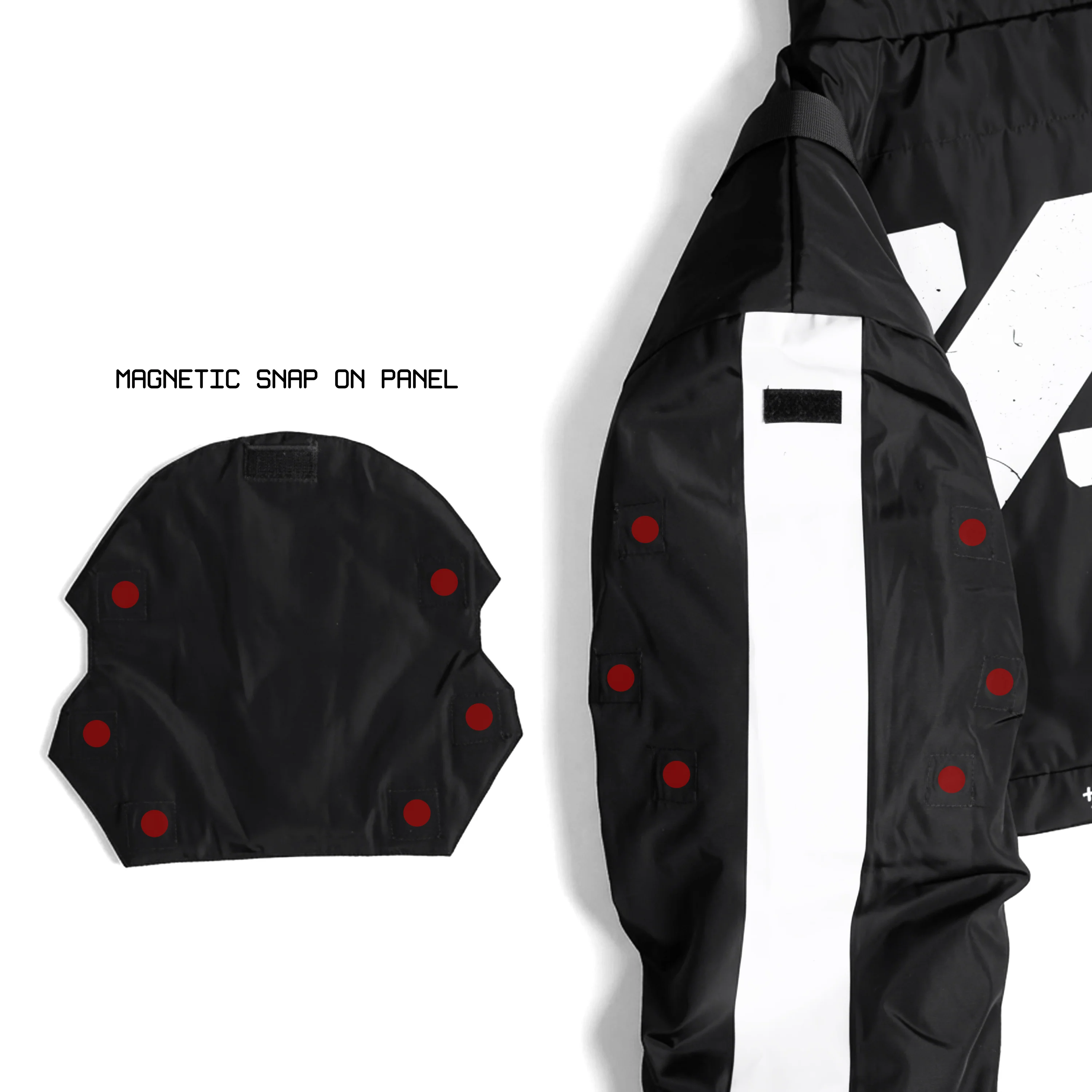 CRB-005 Black Crop Bomber Jacket - Image 5