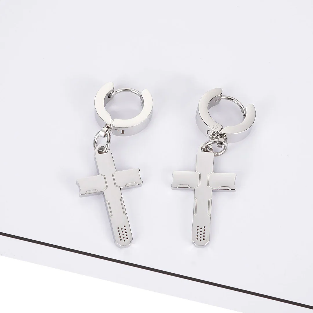 CRX-20 Steel Cross Earrings - Image 5