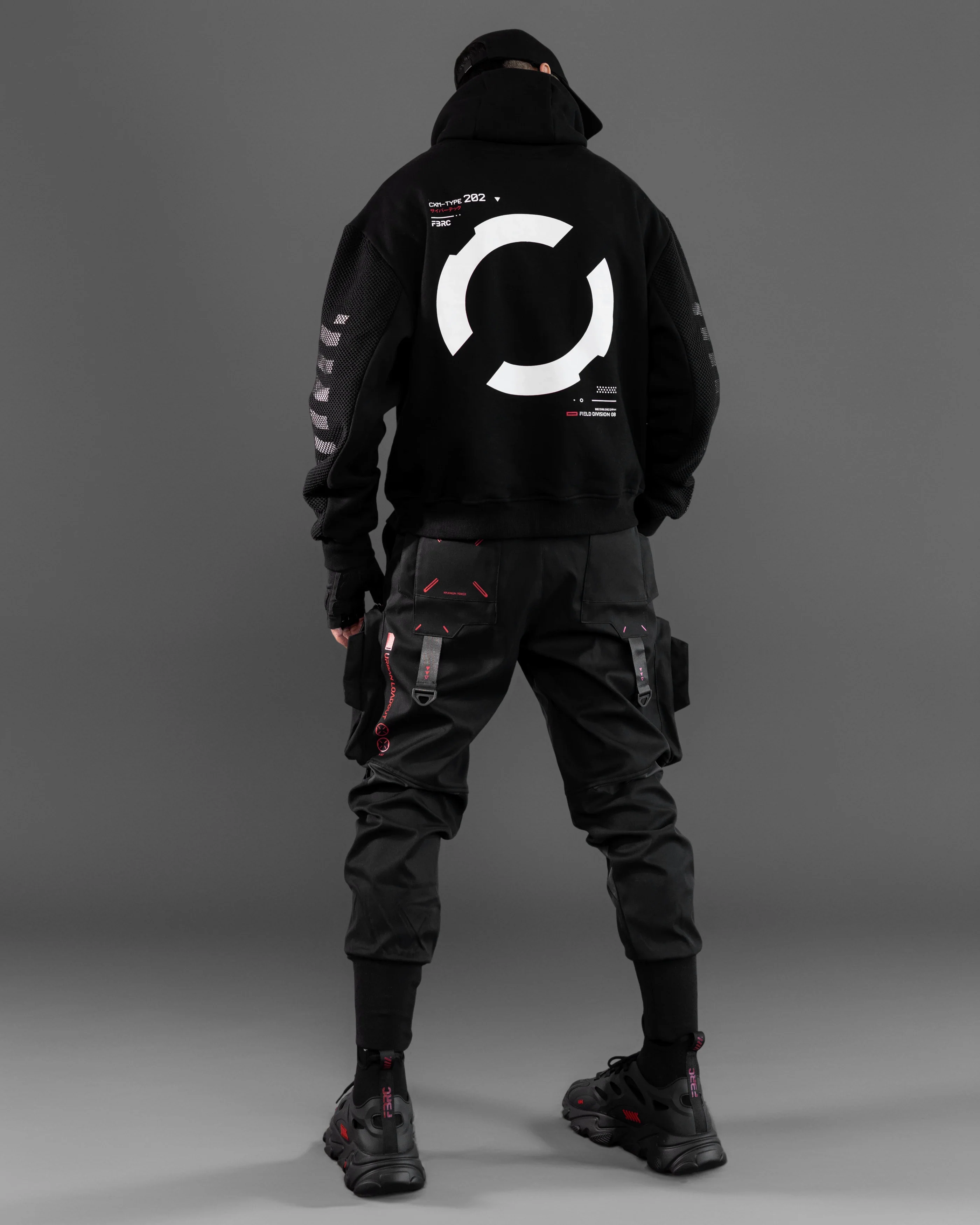 CXM-Type 202 Black Mockneck Hoodie - Image 10