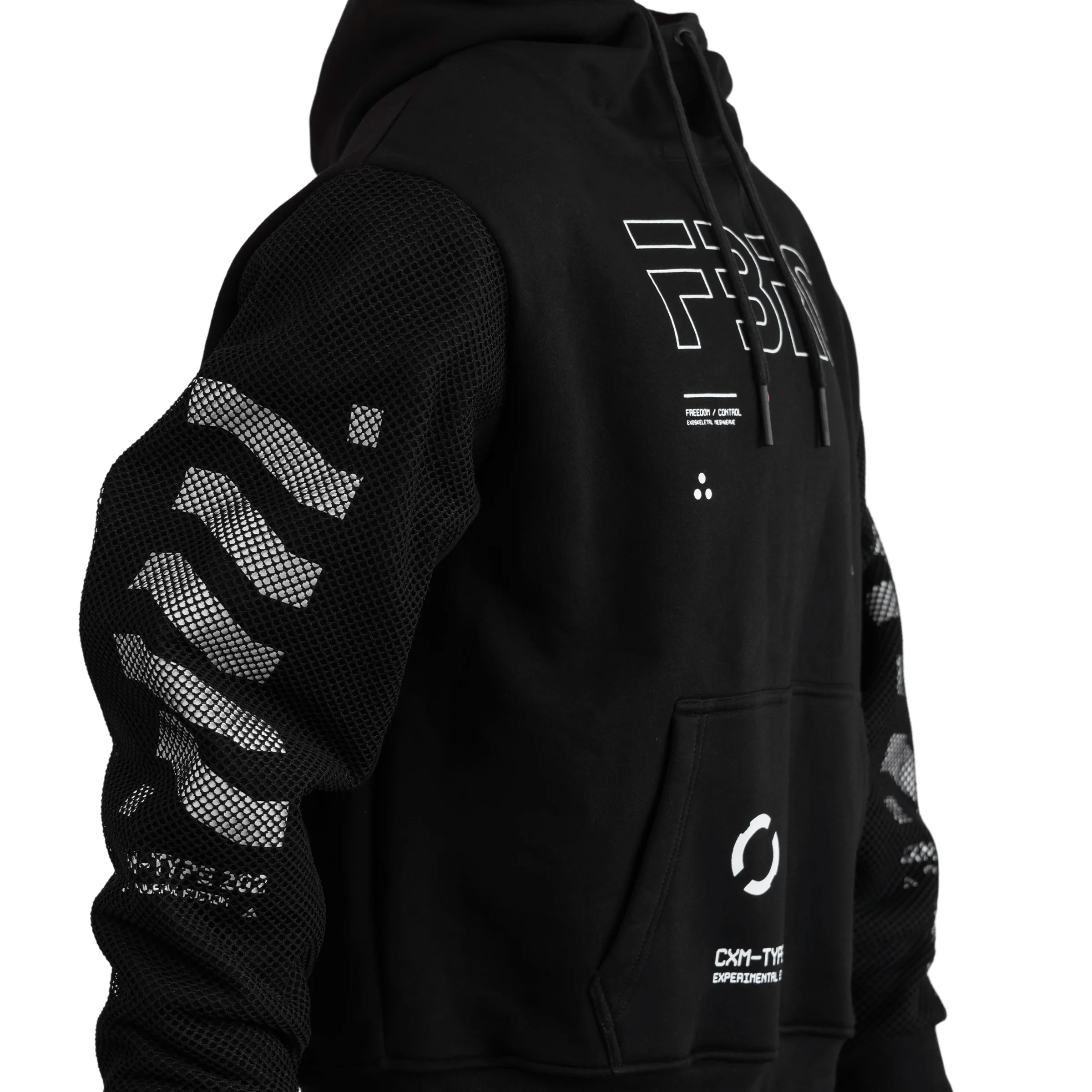 CXM-Type 202 Black Mockneck Hoodie - Image 5