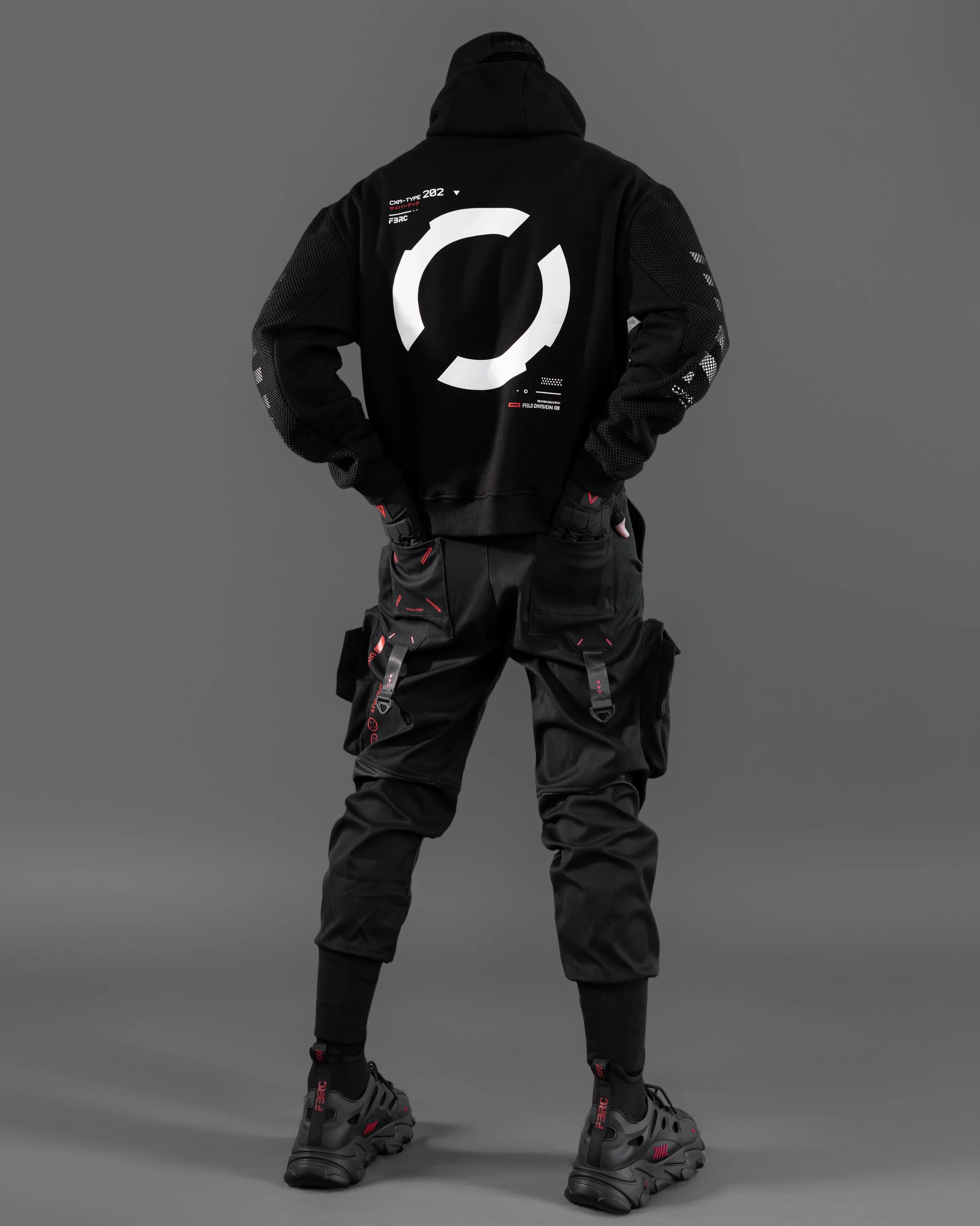 CXM-Type 202 Black Mockneck Hoodie - Image 7