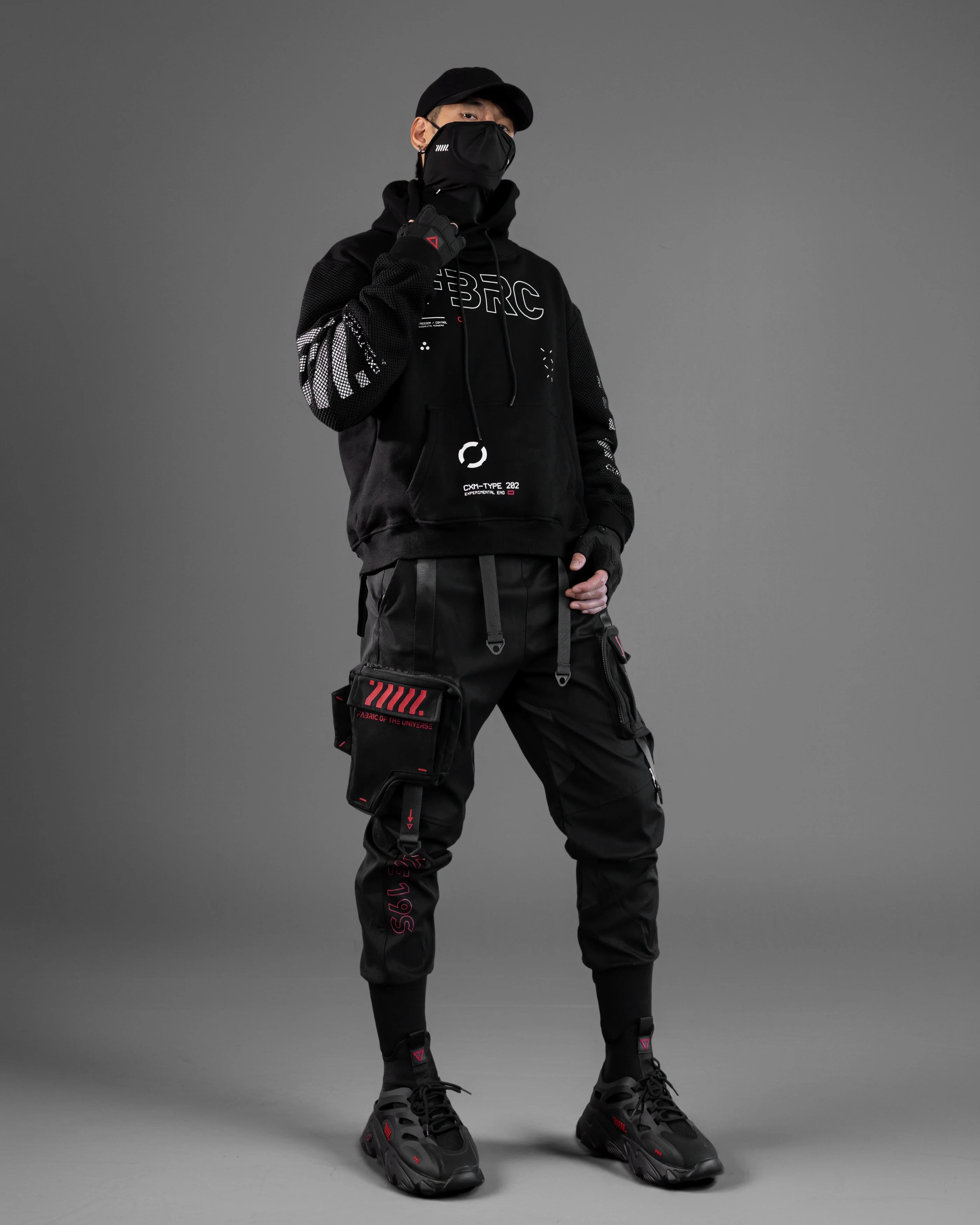 CXM-Type 202 Black Mockneck Hoodie - Image 8