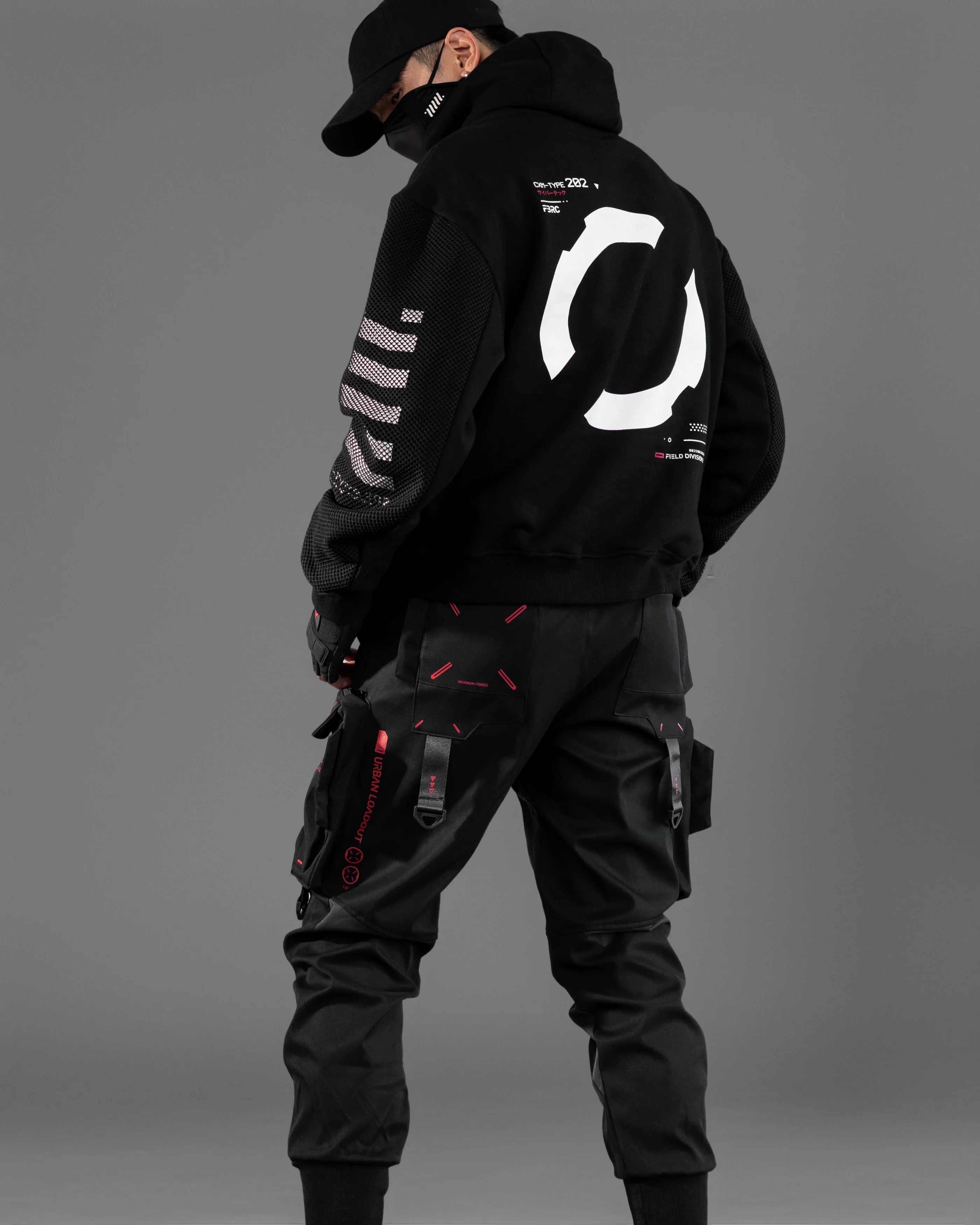 CXM-Type 202 Black Mockneck Hoodie - Image 9