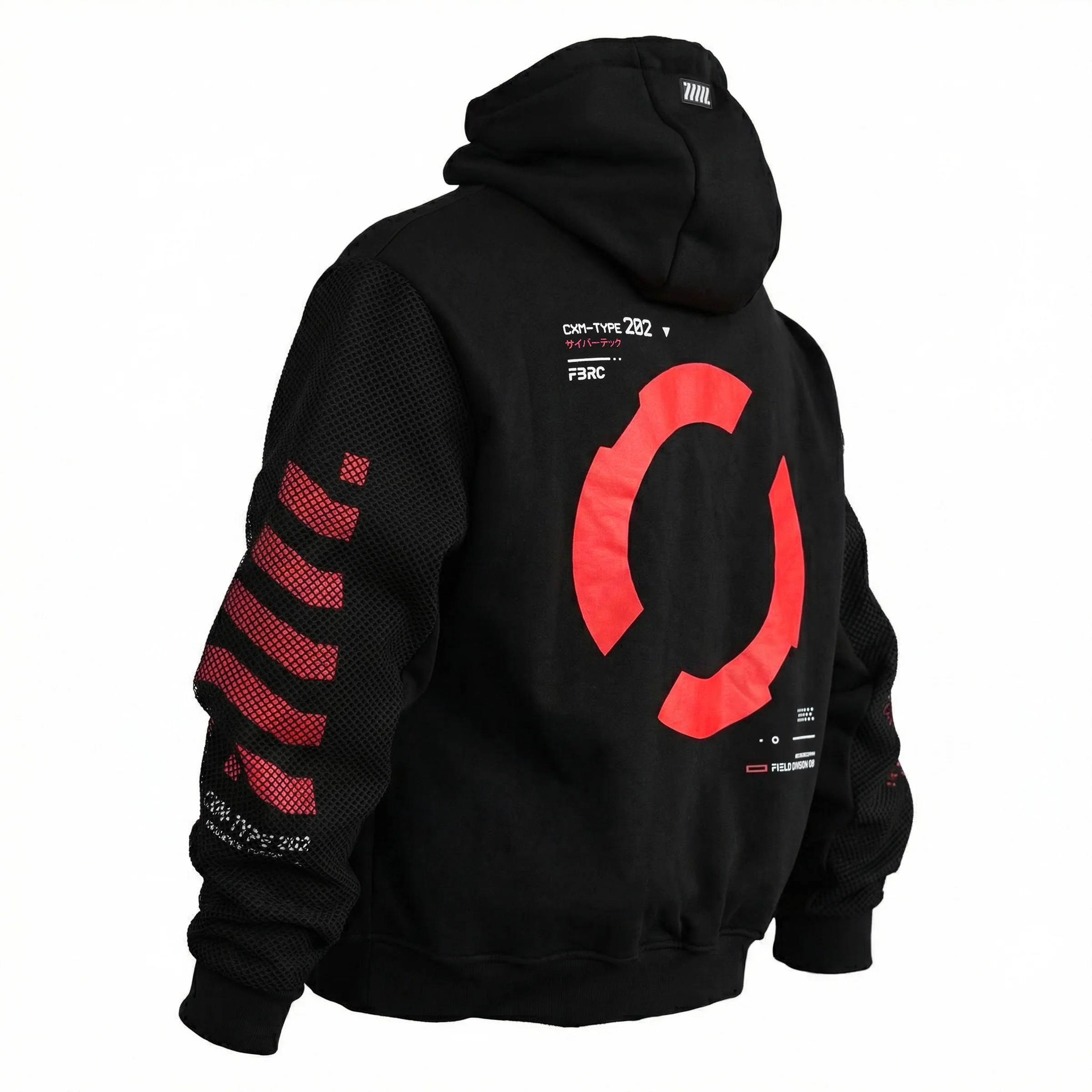 CXM-Type 202/R Black Mockneck Hoodie - Image 3