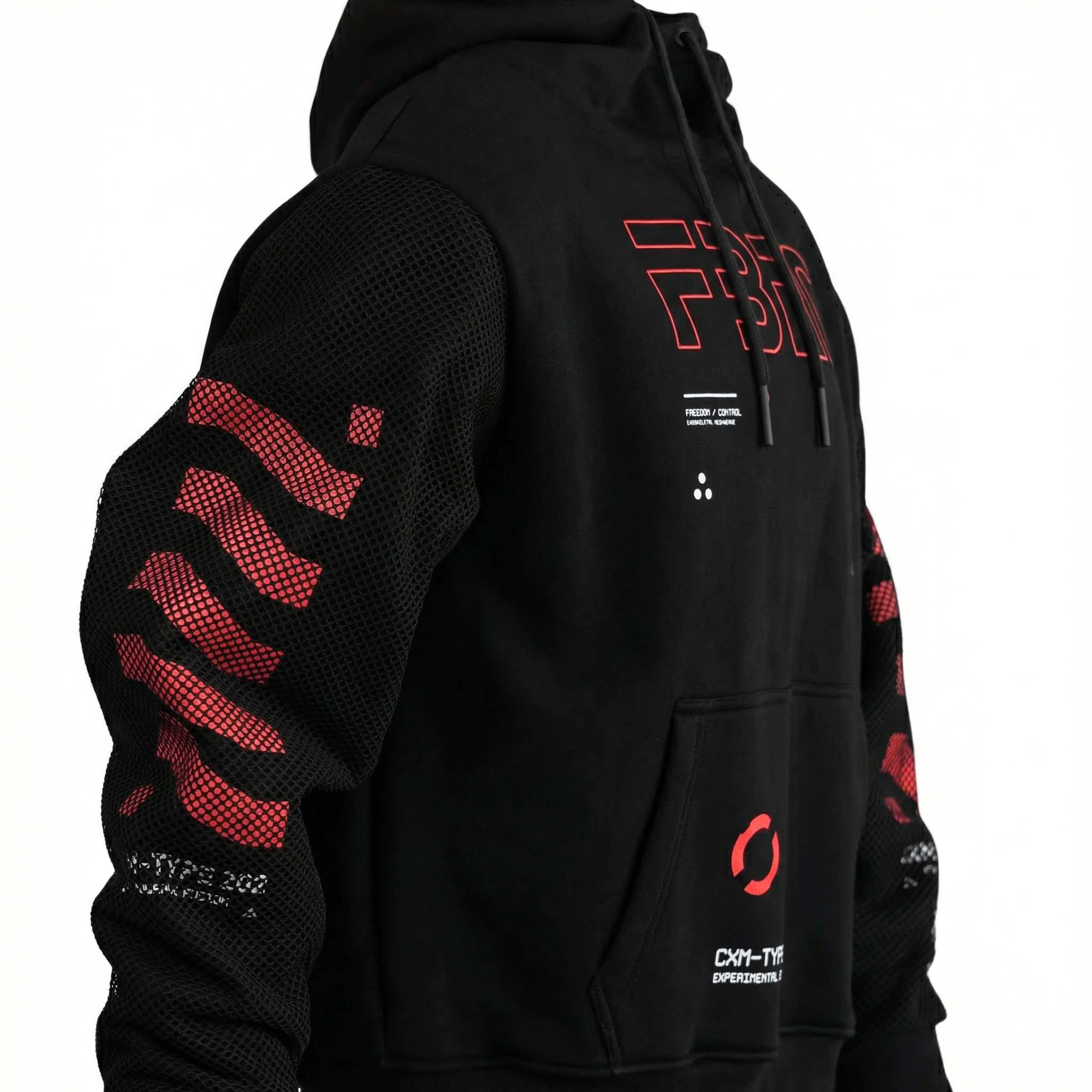 CXM-Type 202/R Black Mockneck Hoodie - Image 4