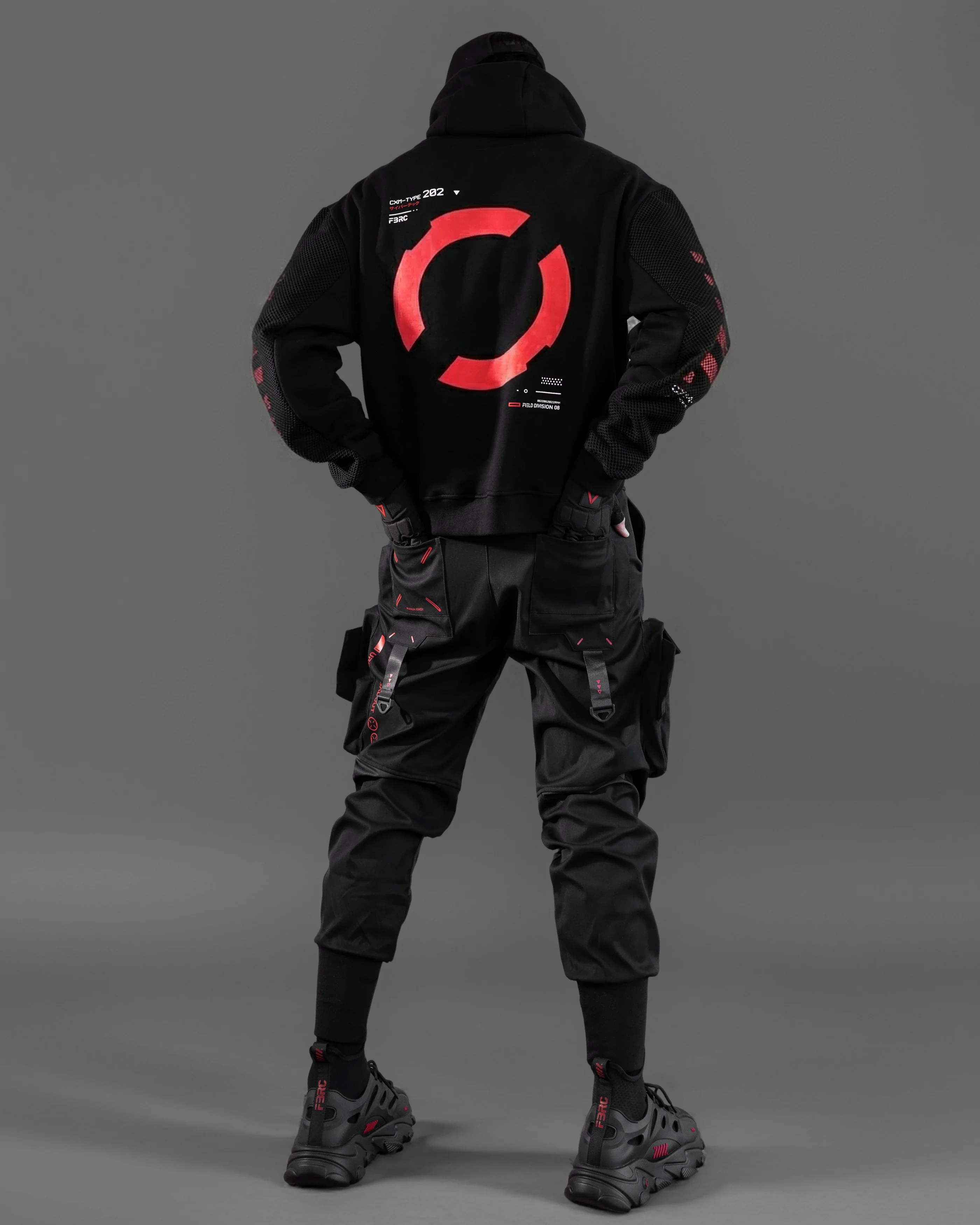 CXM-Type 202/R Black Mockneck Hoodie - Image 6