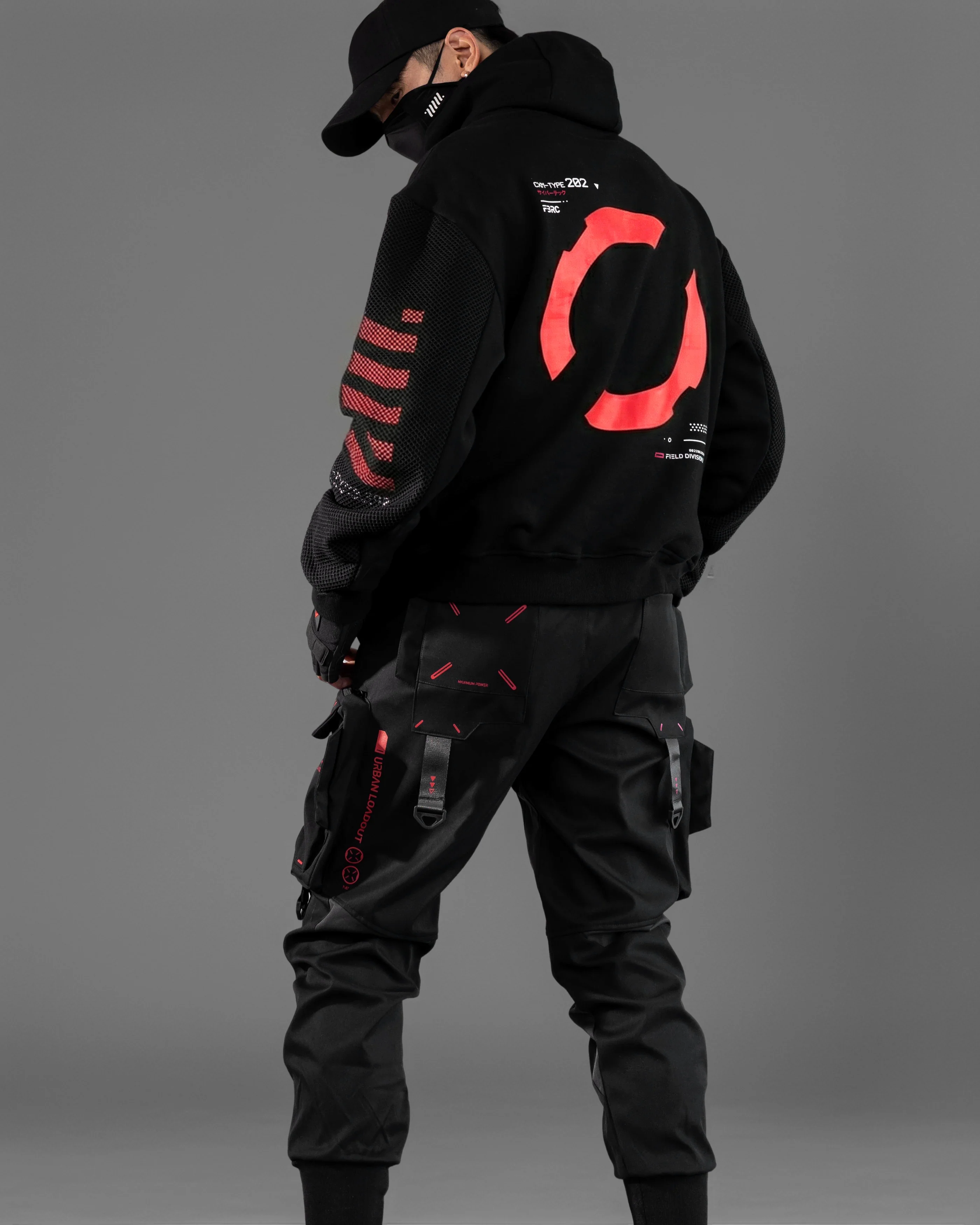 CXM-Type 202/R Black Mockneck Hoodie - Image 8