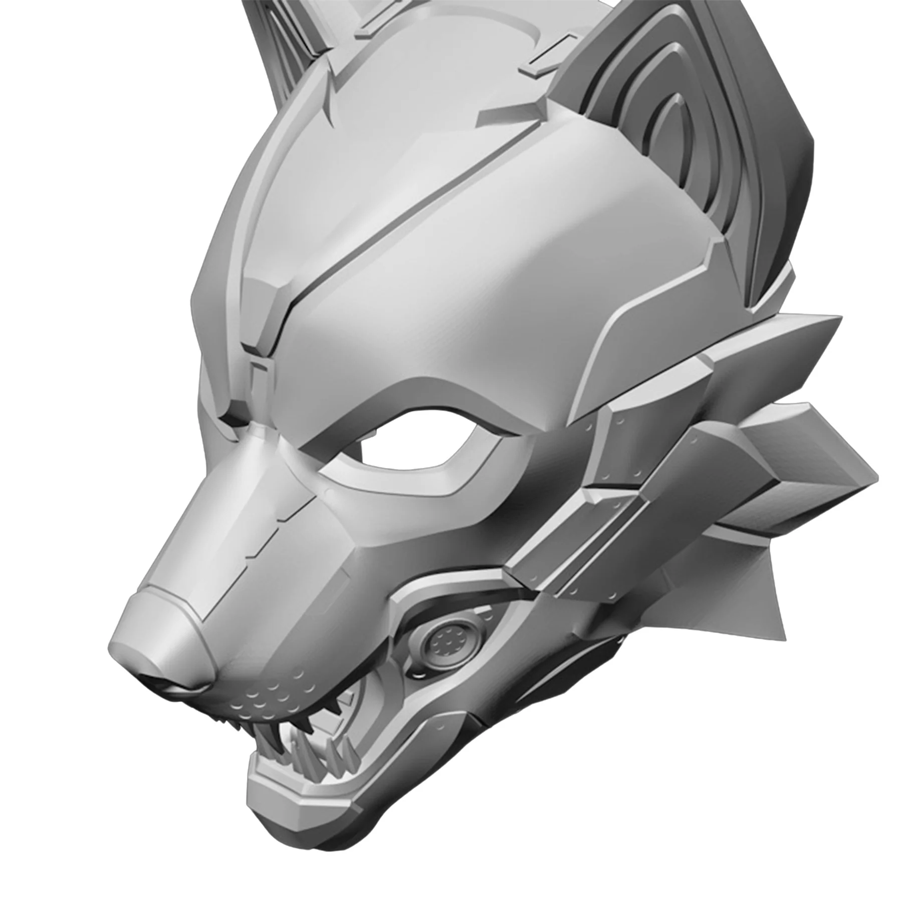 CWM-01 Wolf Mask 3D Printable File - Image 6