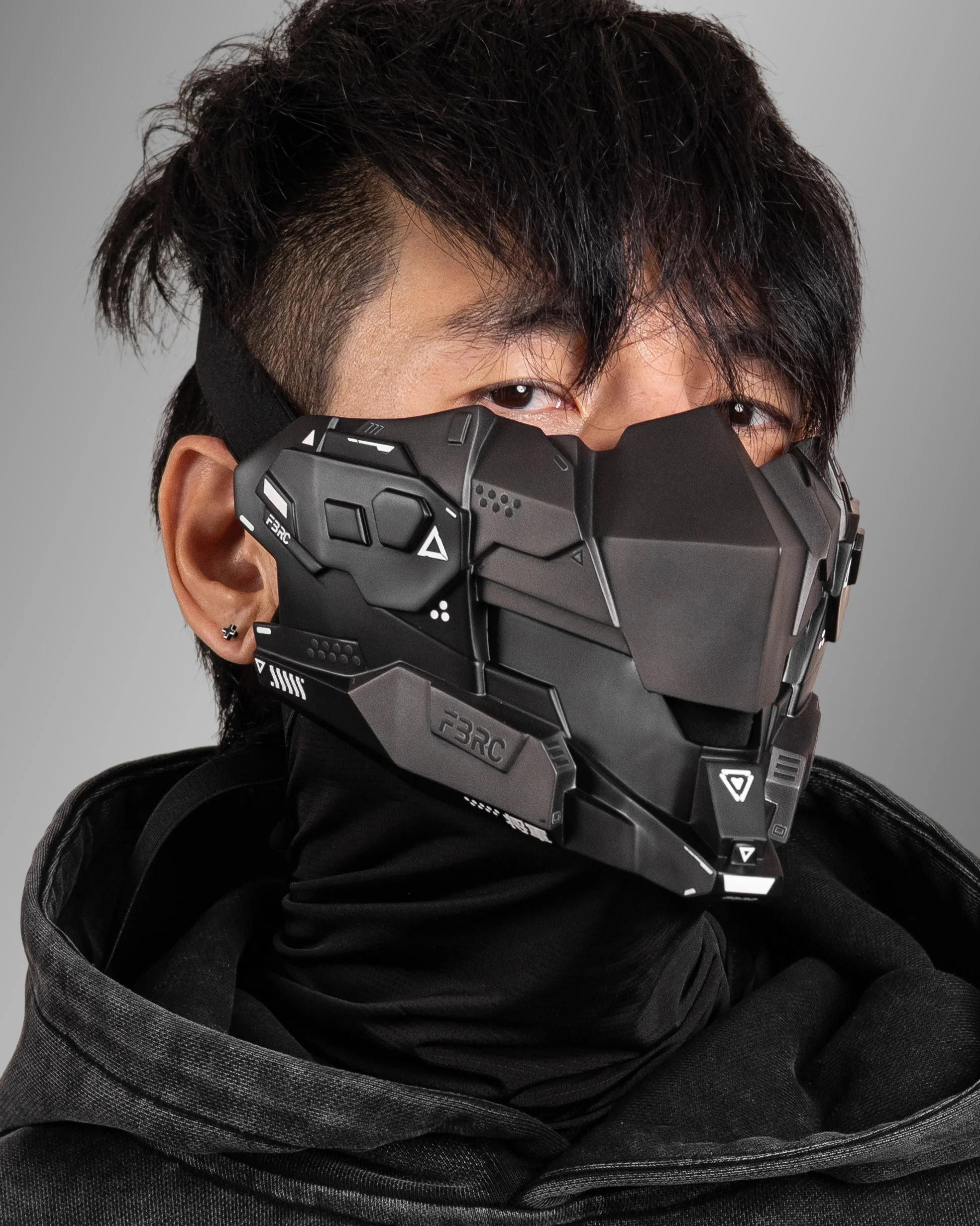 CYM-03 Black Gunmetal Cyber Mask - Image 9