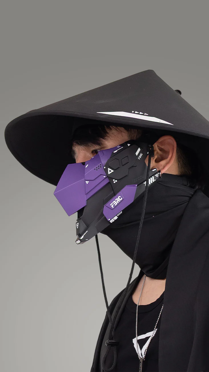 CYM-03 Black Purple Cyber Mask - Image 9