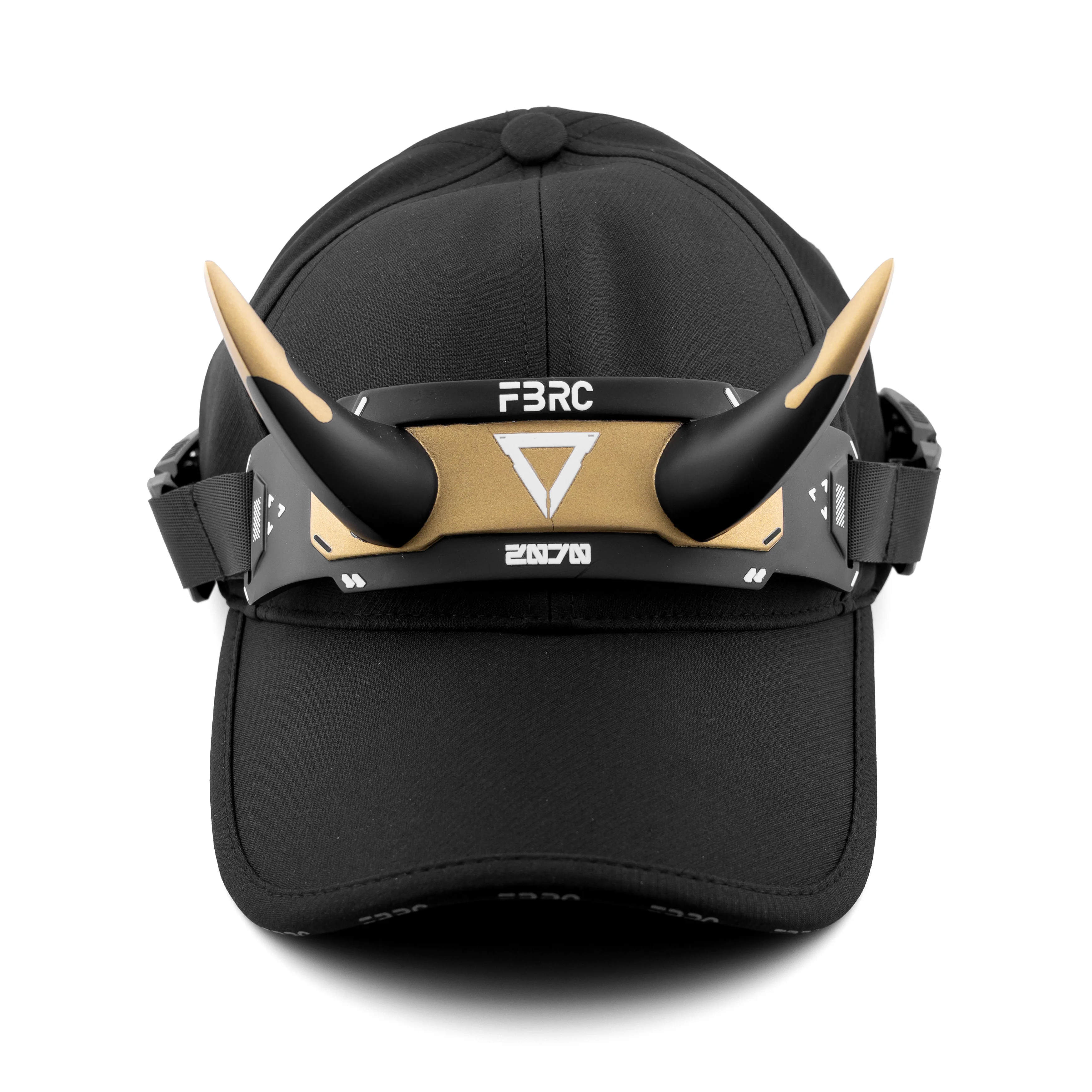 DC-01A Black Gold Demon Horns Cap - Image 2