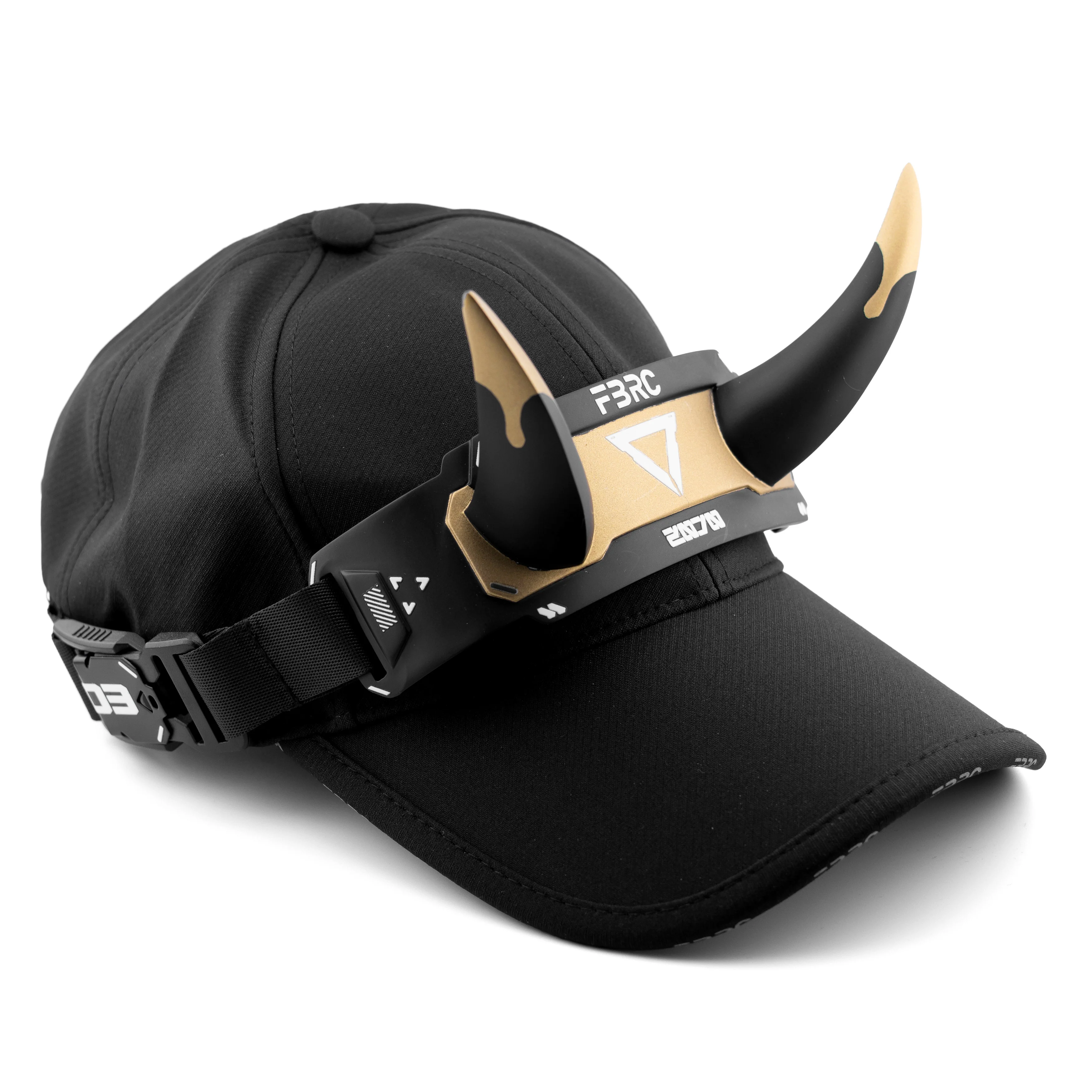 DC-01A Black Gold Demon Horns Cap - Image 3