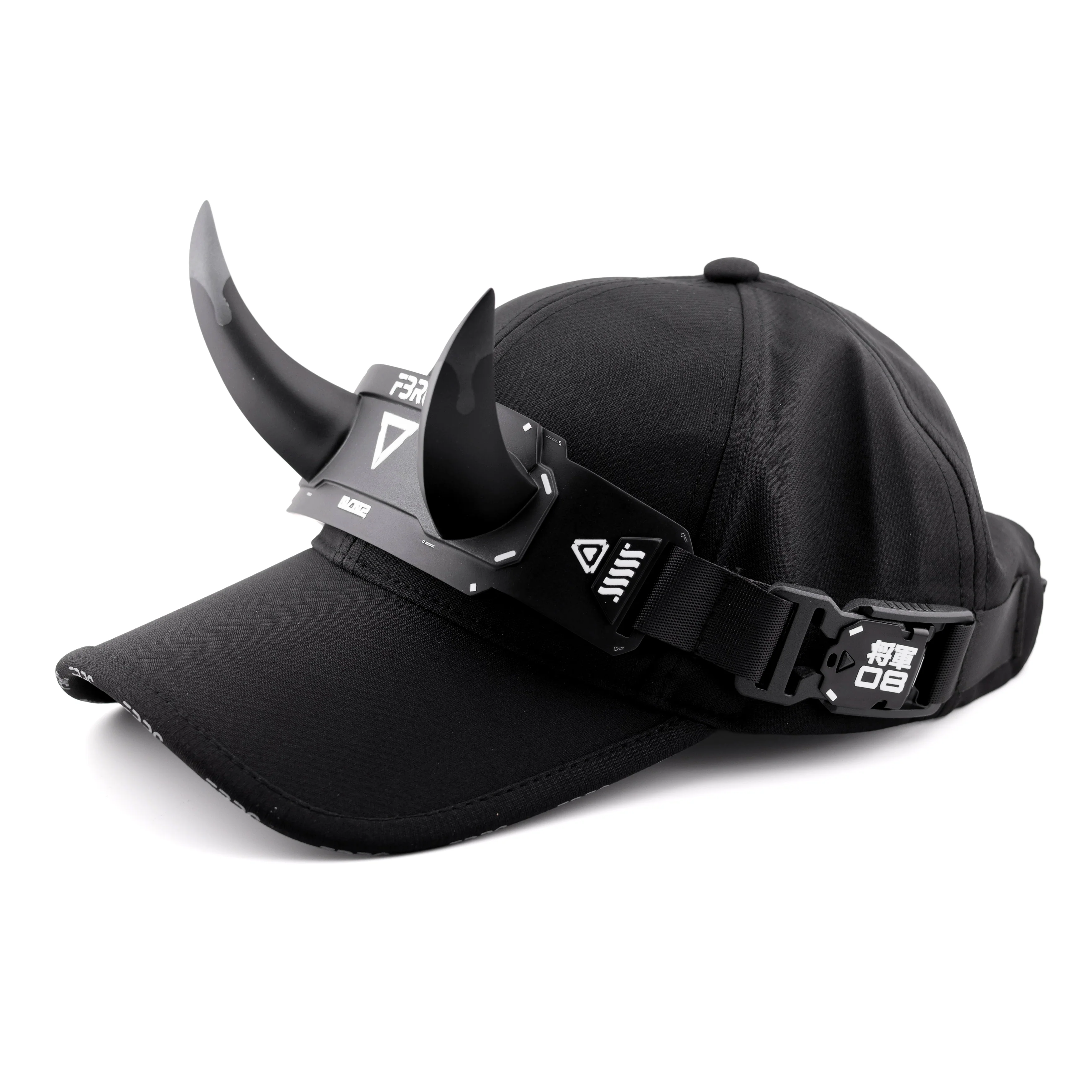 DC-01A Gunmetal Demon Horns Cap - Image 2