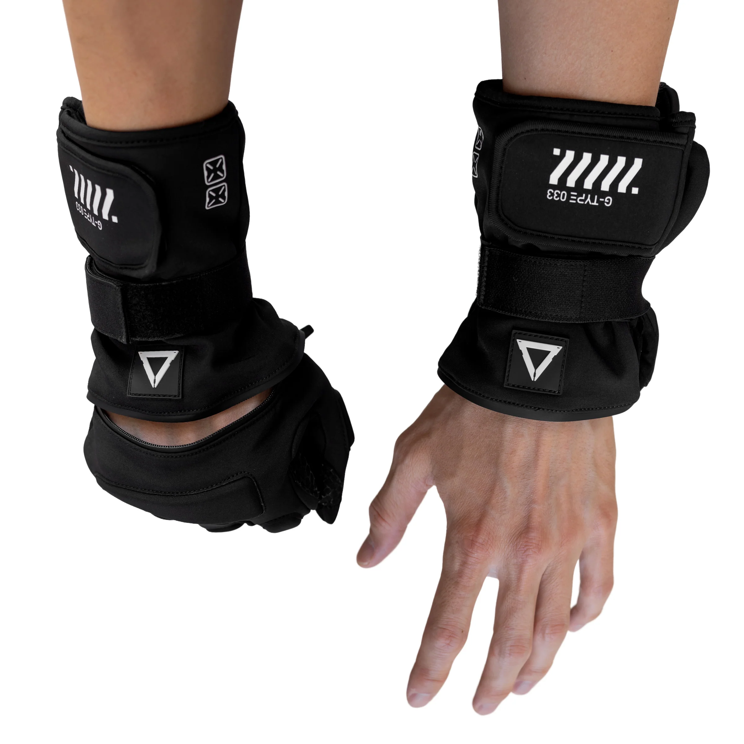 G-Type 033 Black Convertible Gloves - Image 2