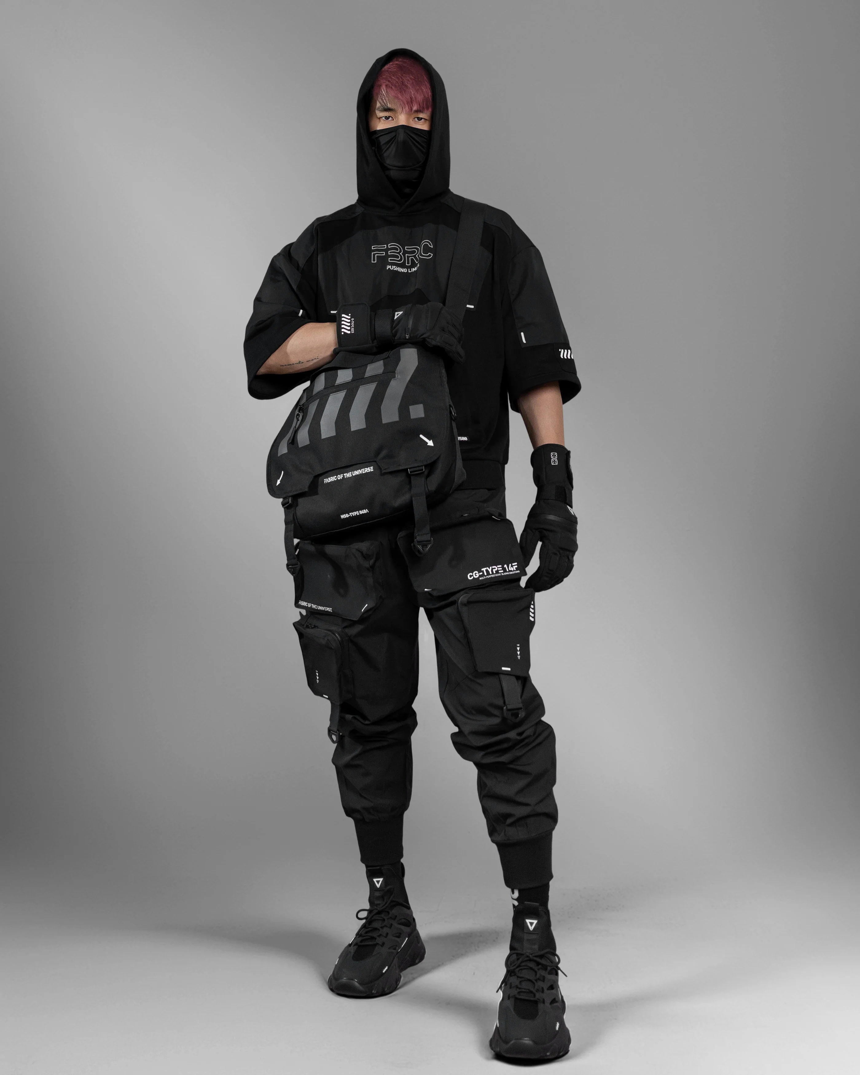G-Type 033 Black Convertible Gloves - Image 8