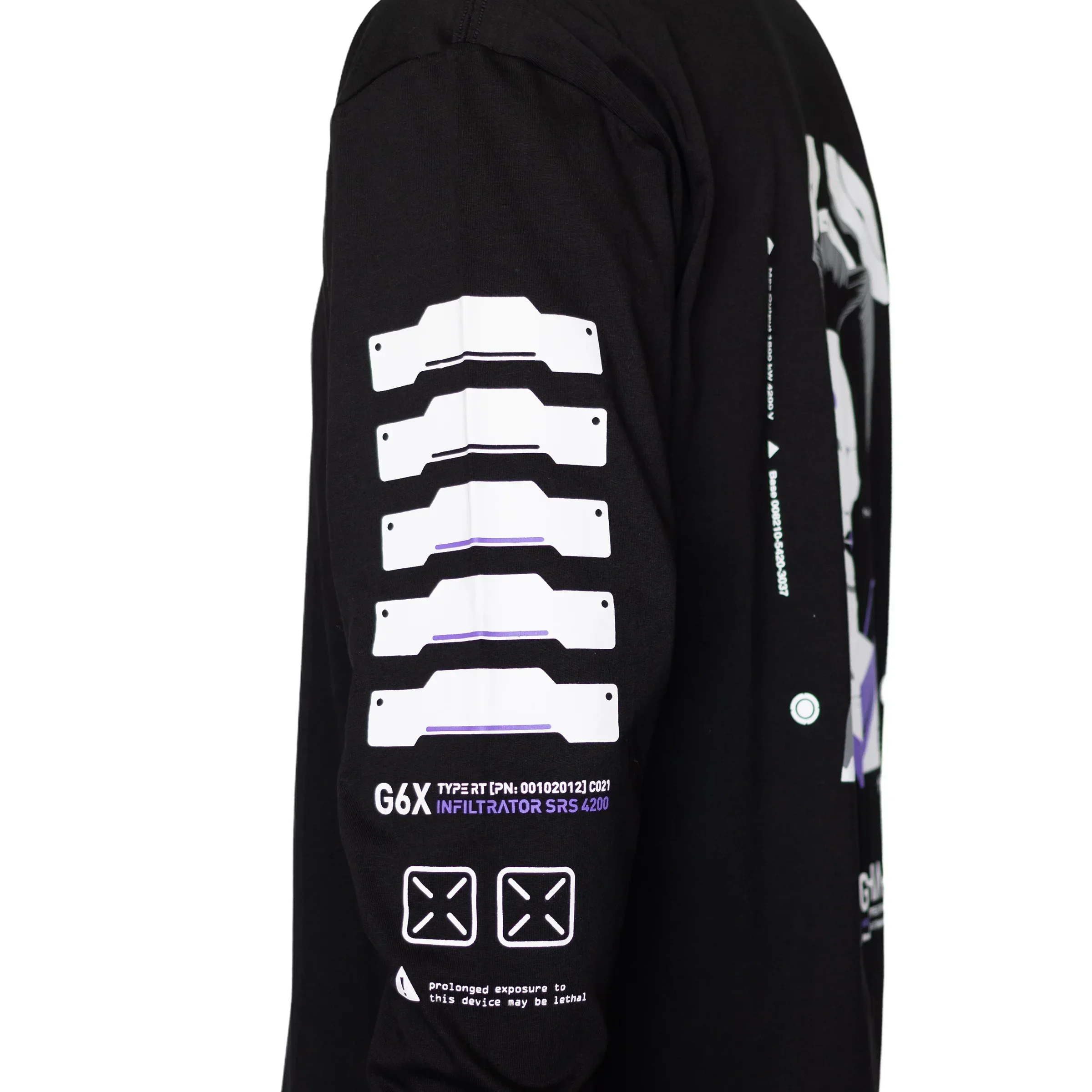 Geisha-6X Black Long Sleeve T - Image 3