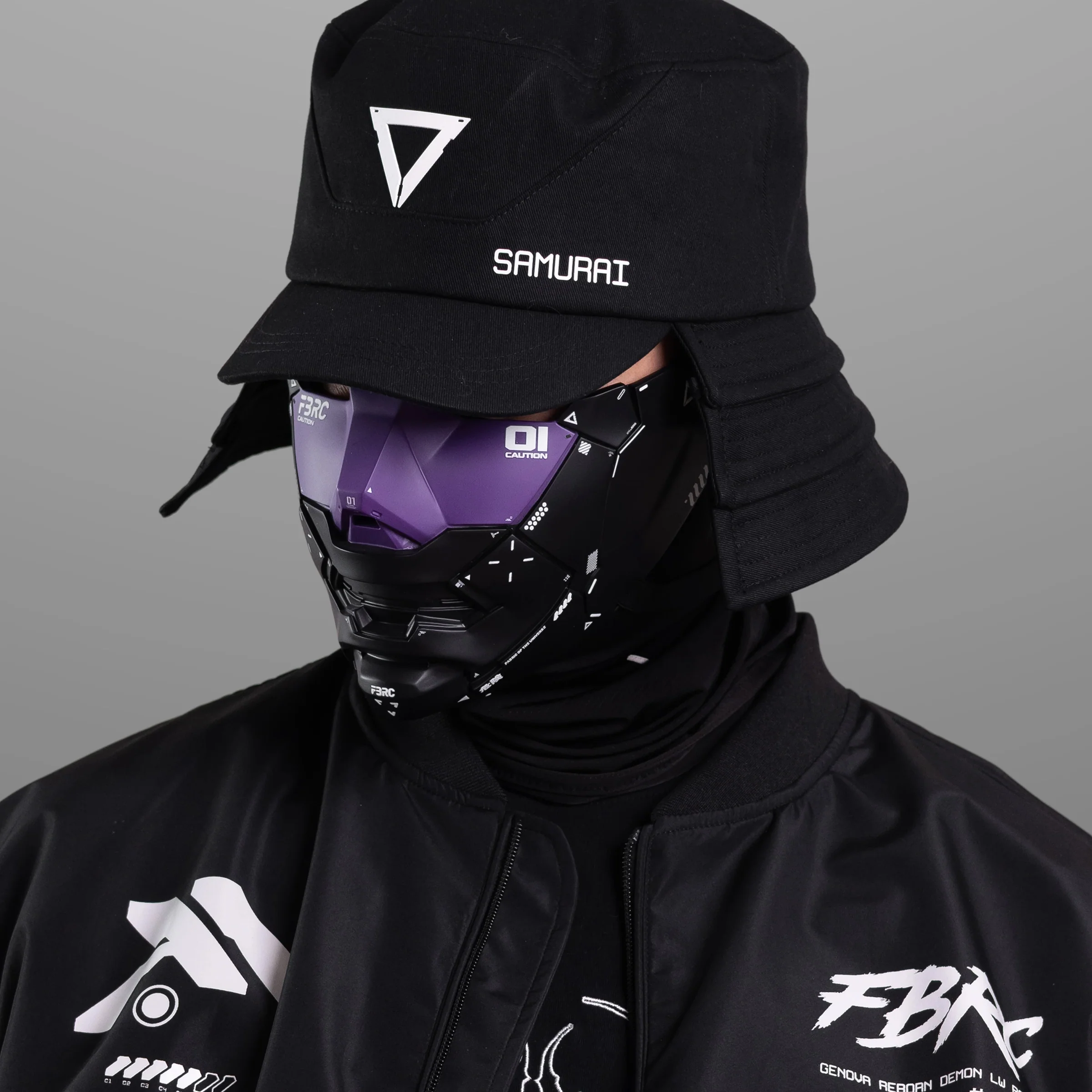Genova Reborn Black Purple Half Mask - Image 10