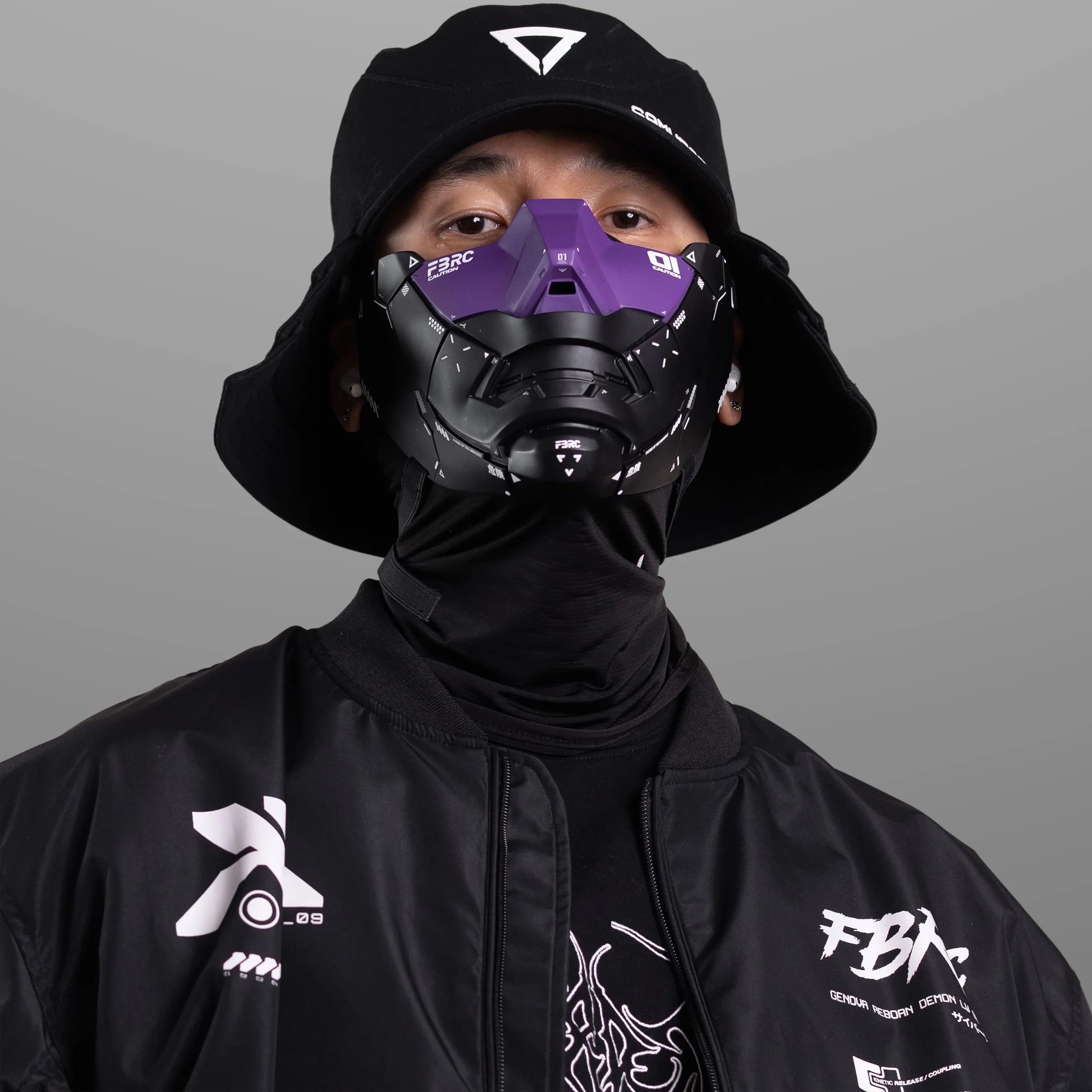 Genova Reborn Black Purple Half Mask - Image 7