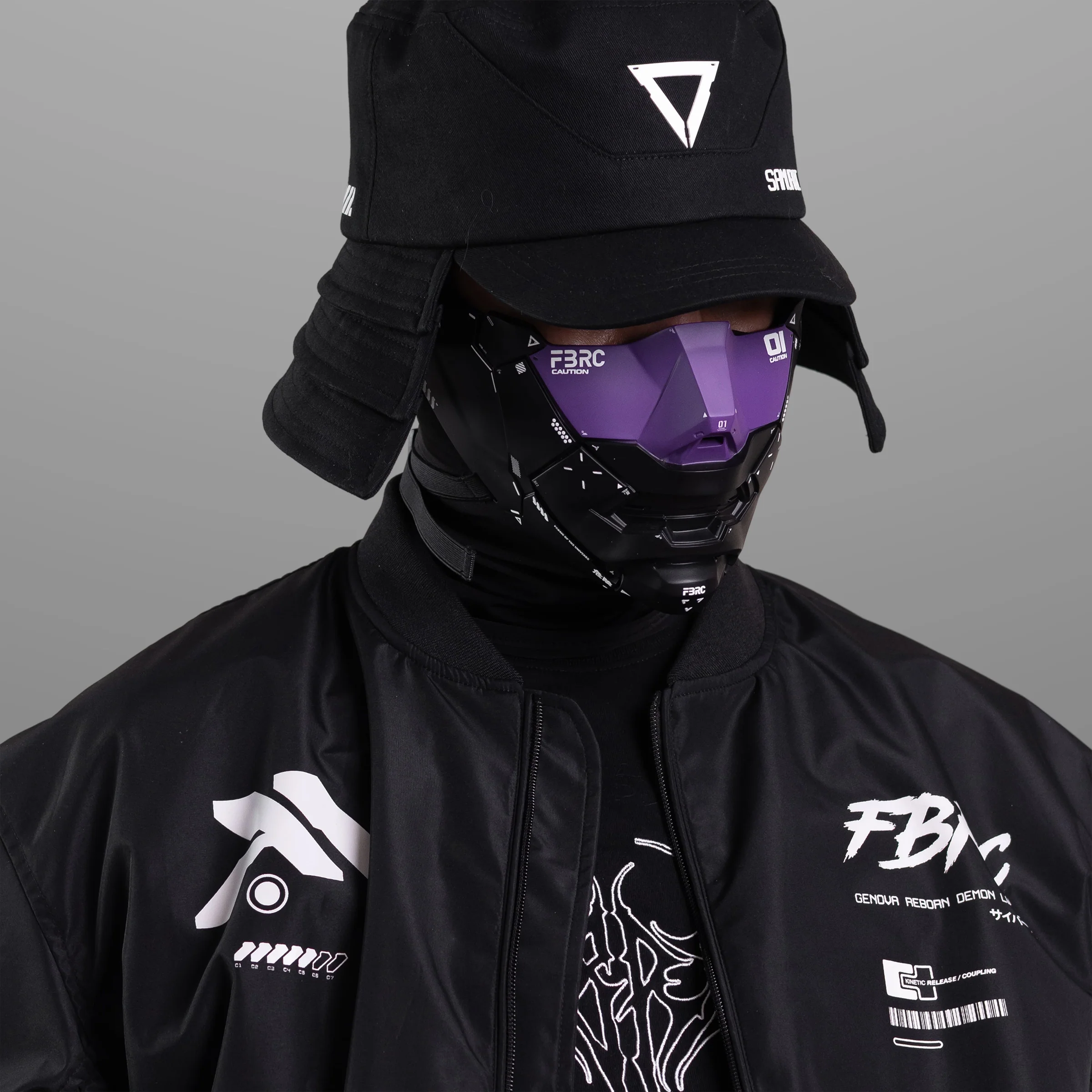 Genova Reborn Black Purple Half Mask - Image 8