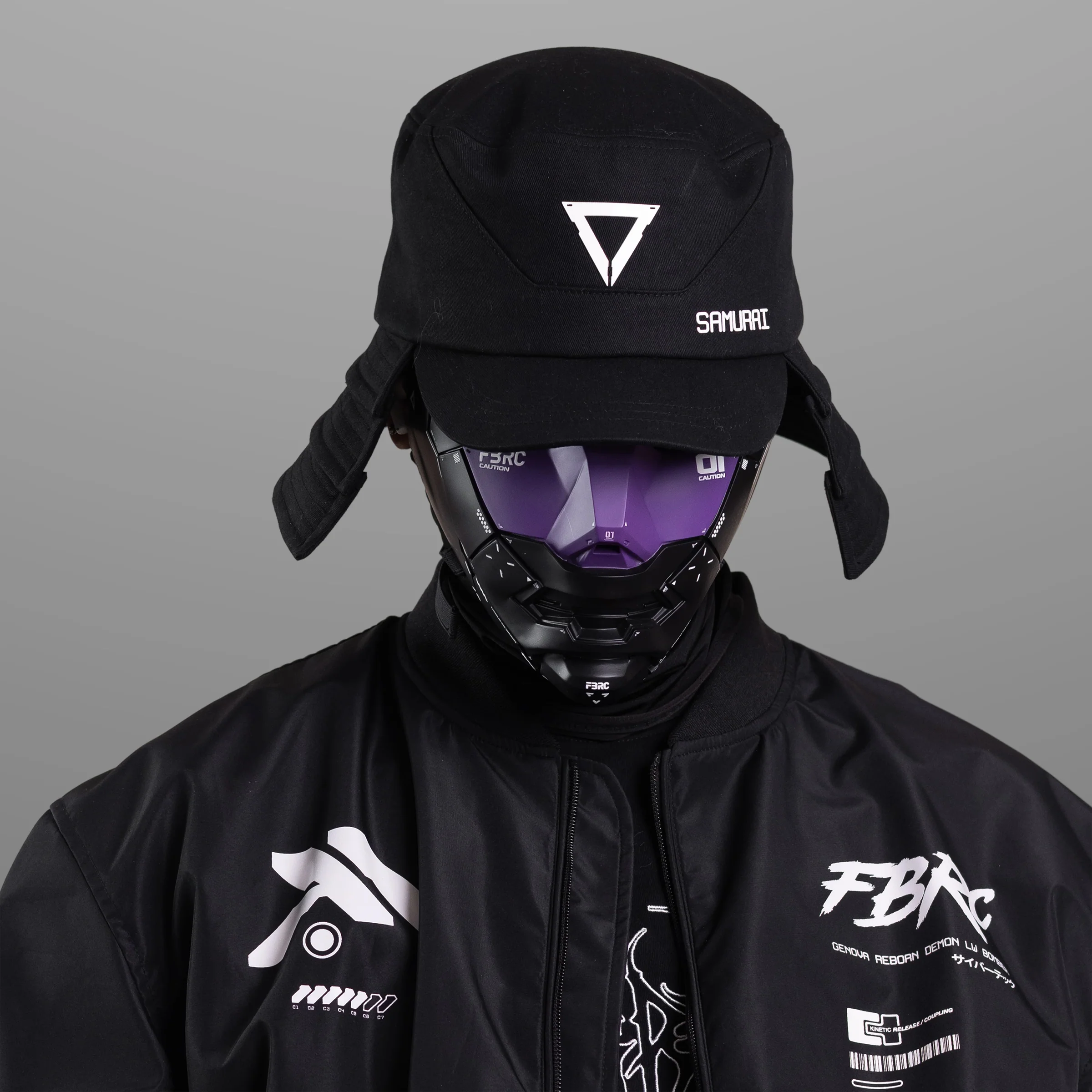 Genova Reborn Black Purple Half Mask - Image 9