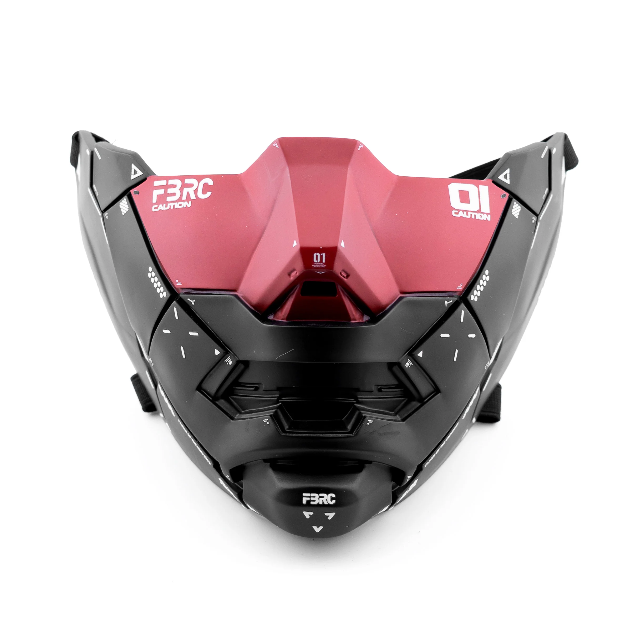 Genova Reborn Black Red Half Mask - Image 2