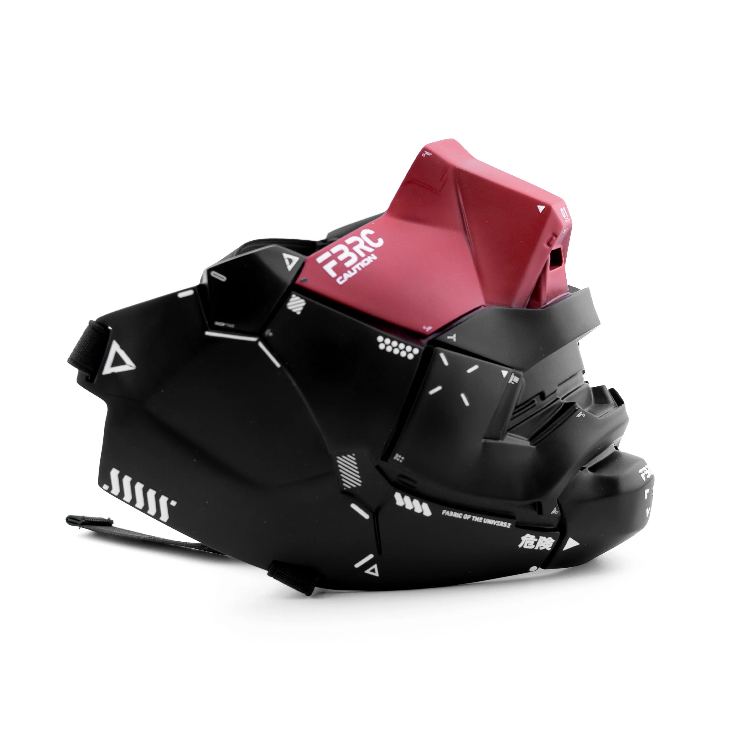 Genova Reborn Black Red Half Mask - Image 4