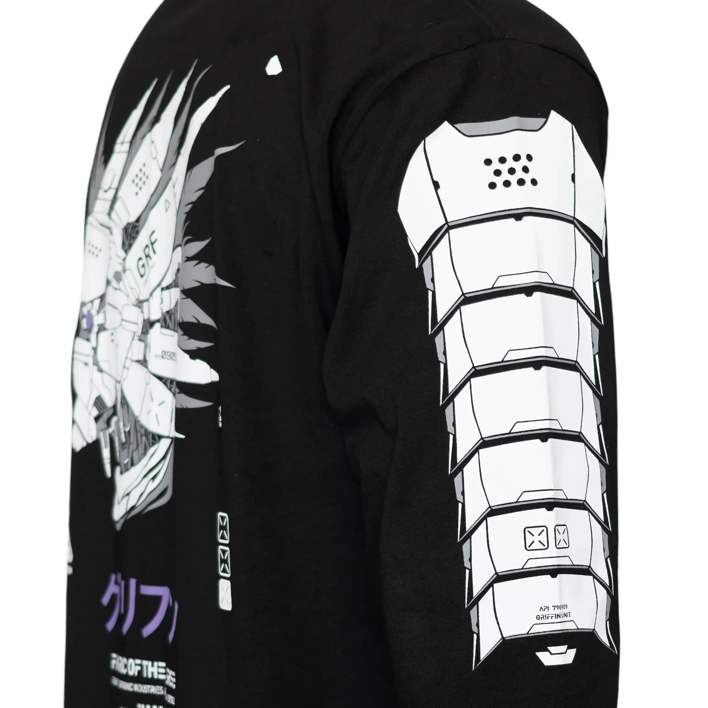 Griffin-0909 Black Long Sleeve T - Image 4