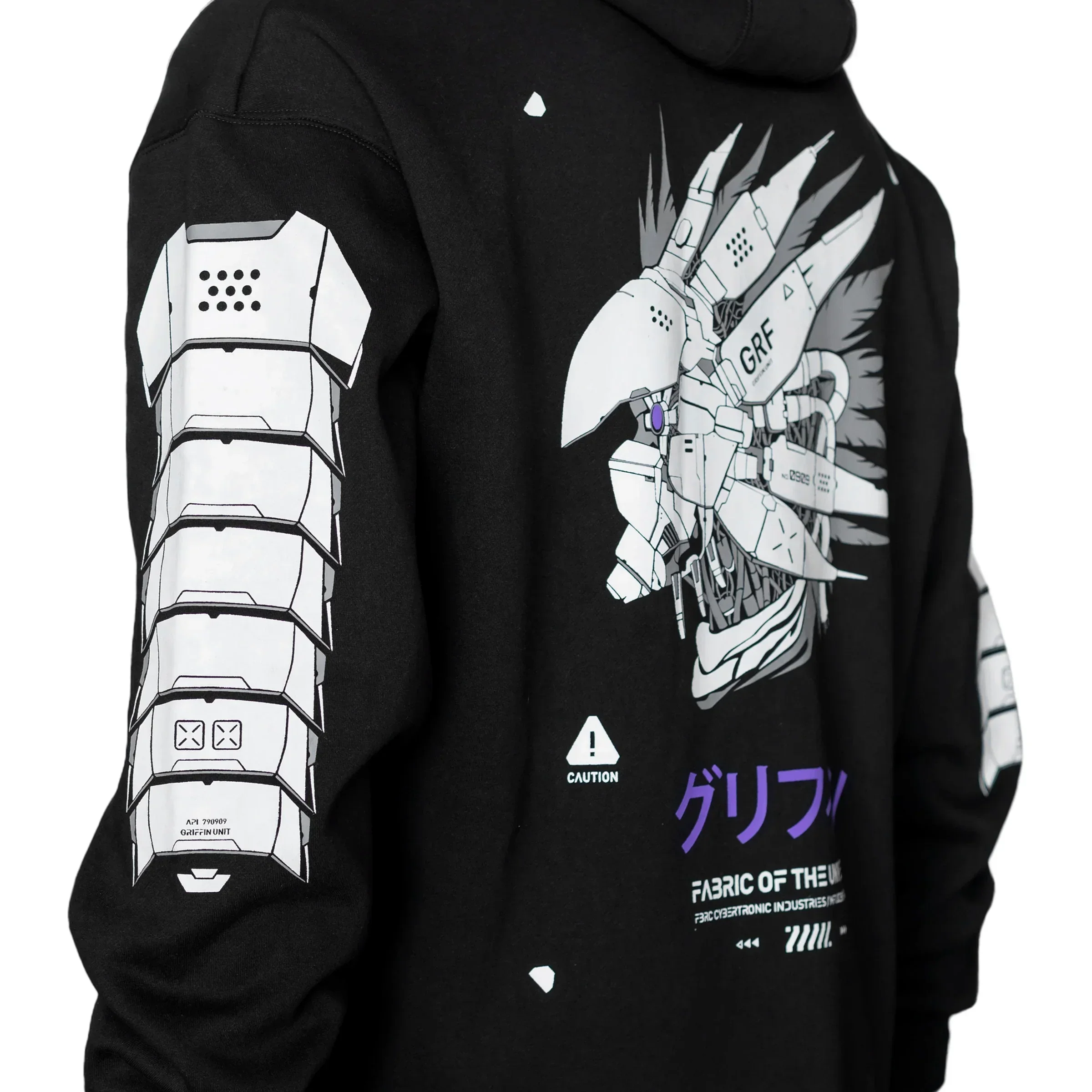 Griffin-0909 Black Purple Hoodie - Image 3